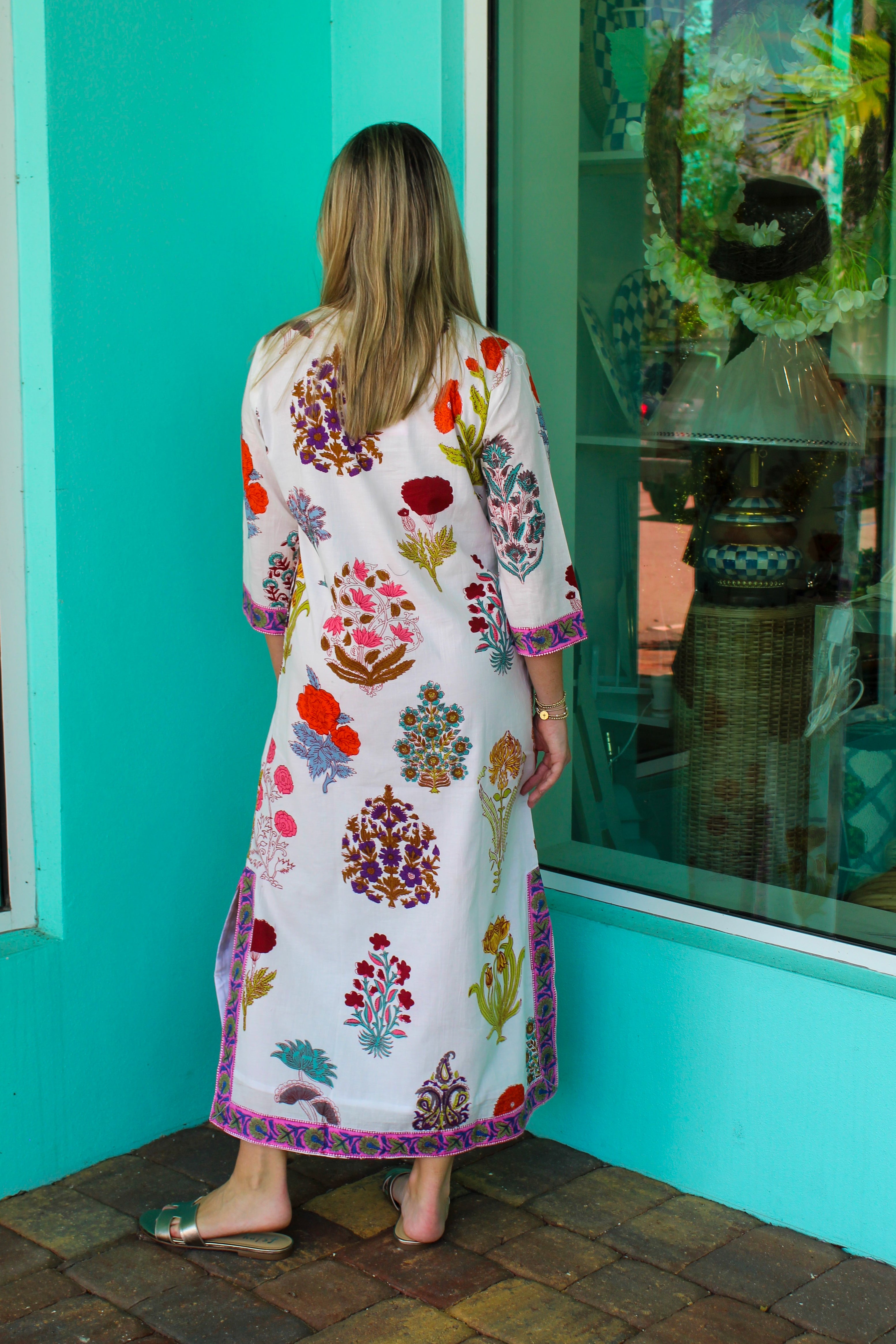 Elisabeth Kaftan | Multi Block Print | Floral image 1