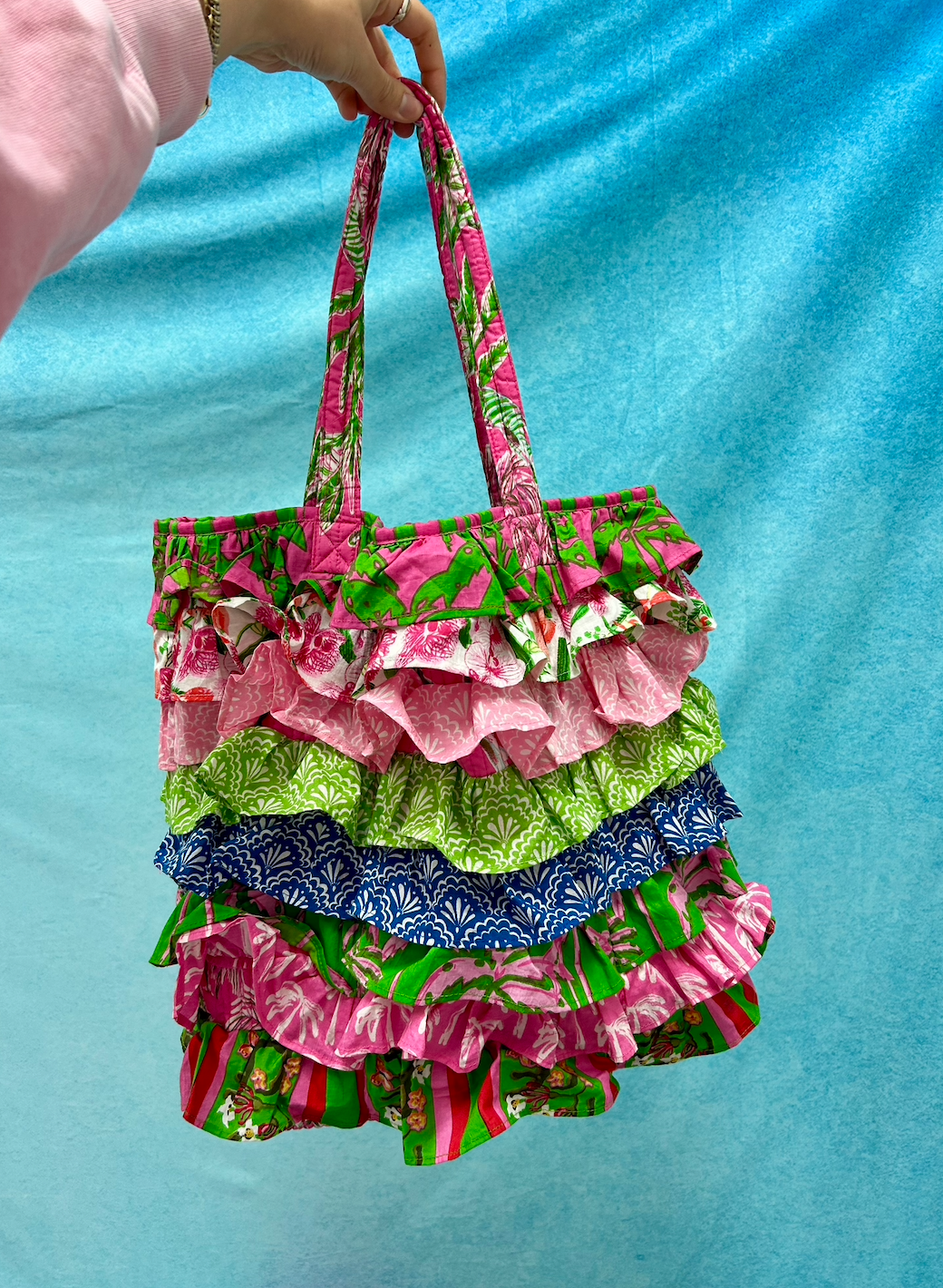 Ruffle Tote | Pink image 3