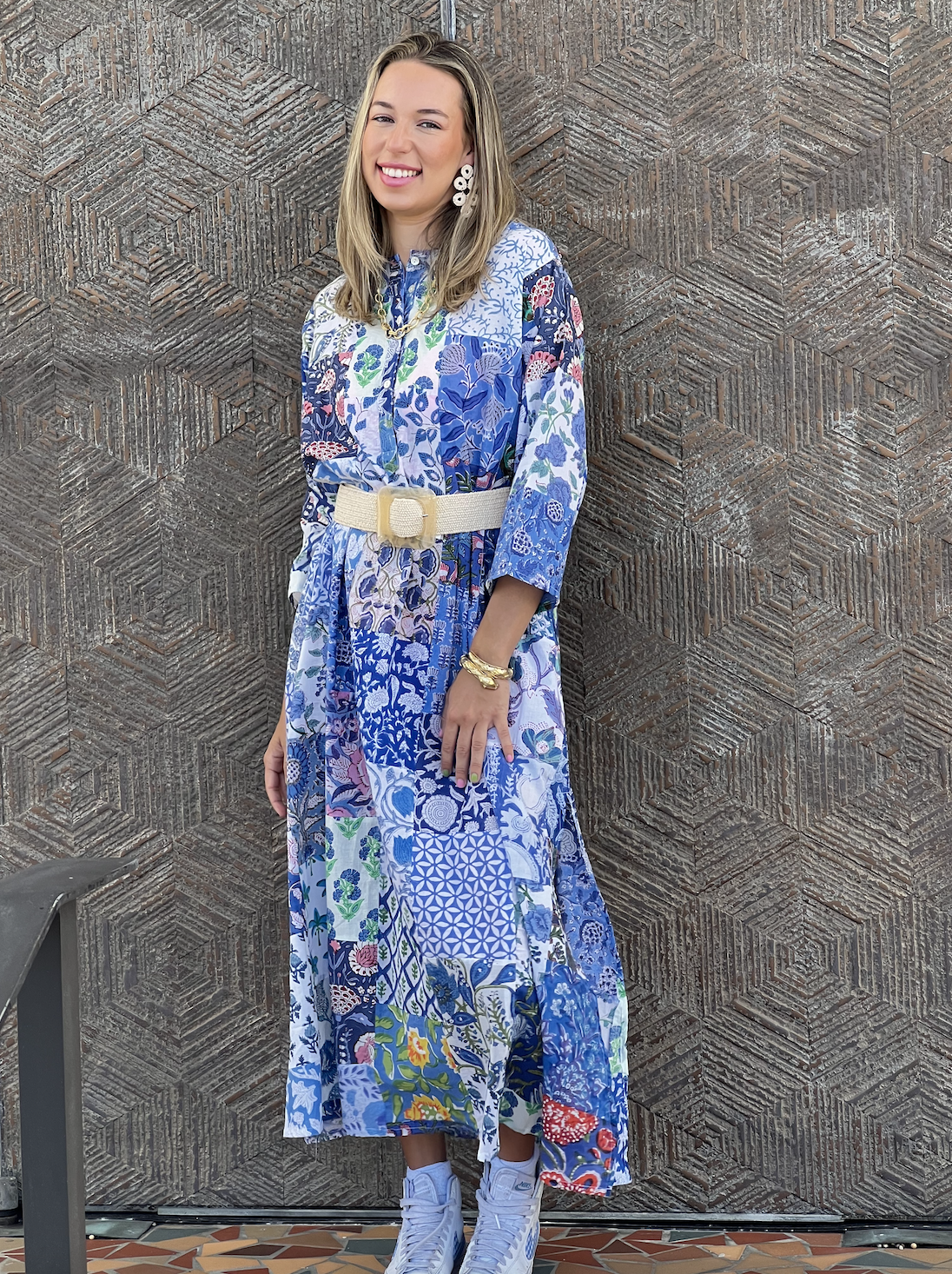 Long Kurta | Patchwork | Blue image 2