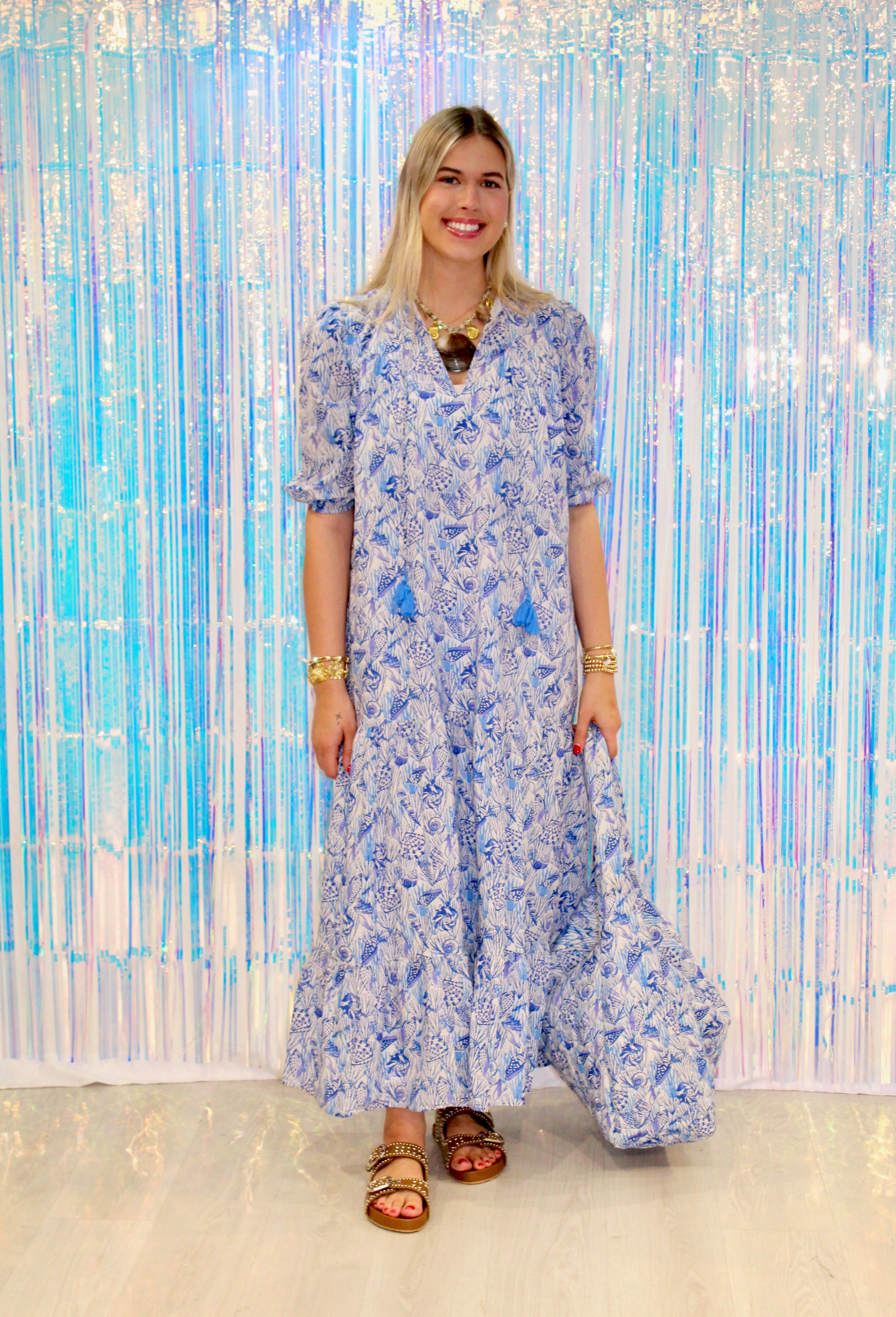 Evie Dress | Blue Seashell image 2