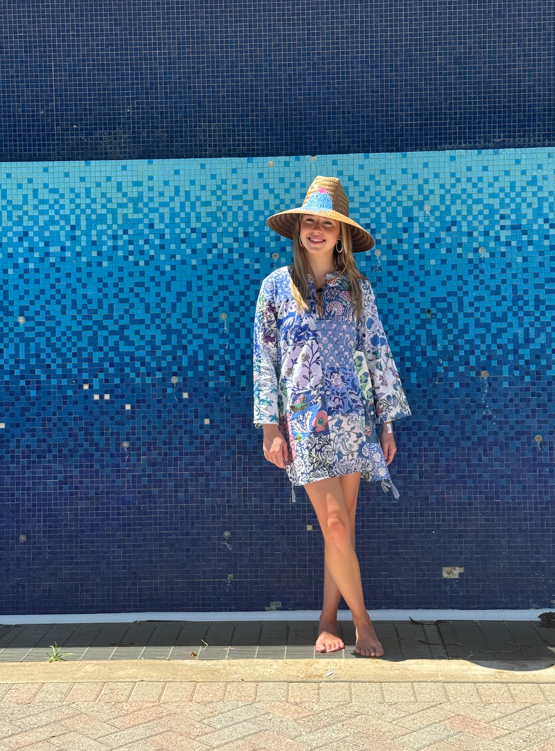 Classic Tunic | Patchwork | Blue image 0