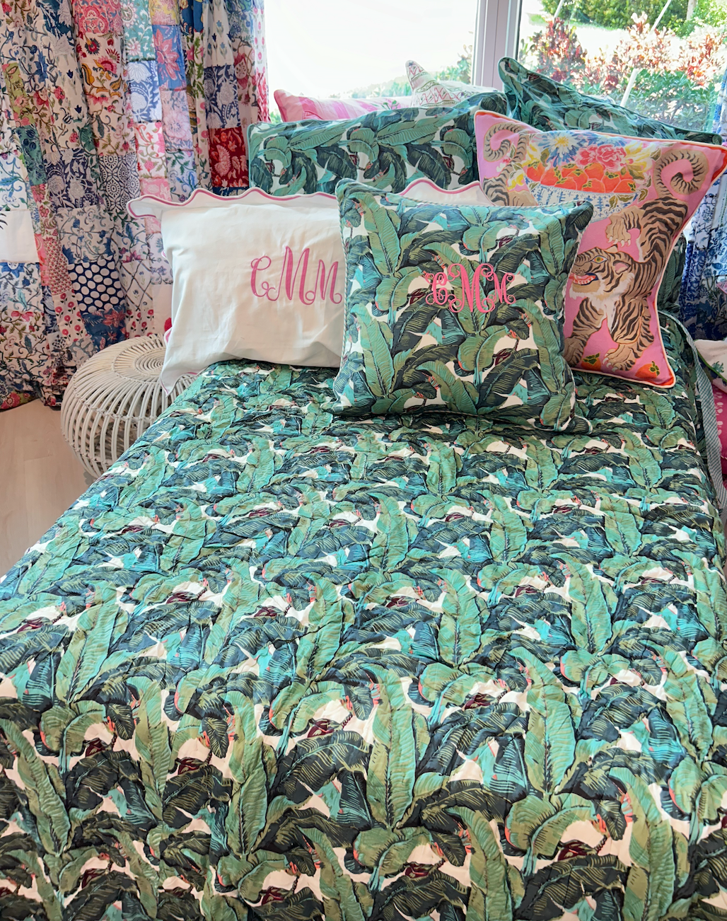 Bedding | Palm Print | Green image 3