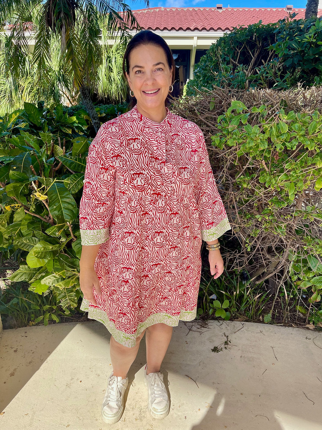 Clare Tiered Dress | Baby Cubs | Red/Green