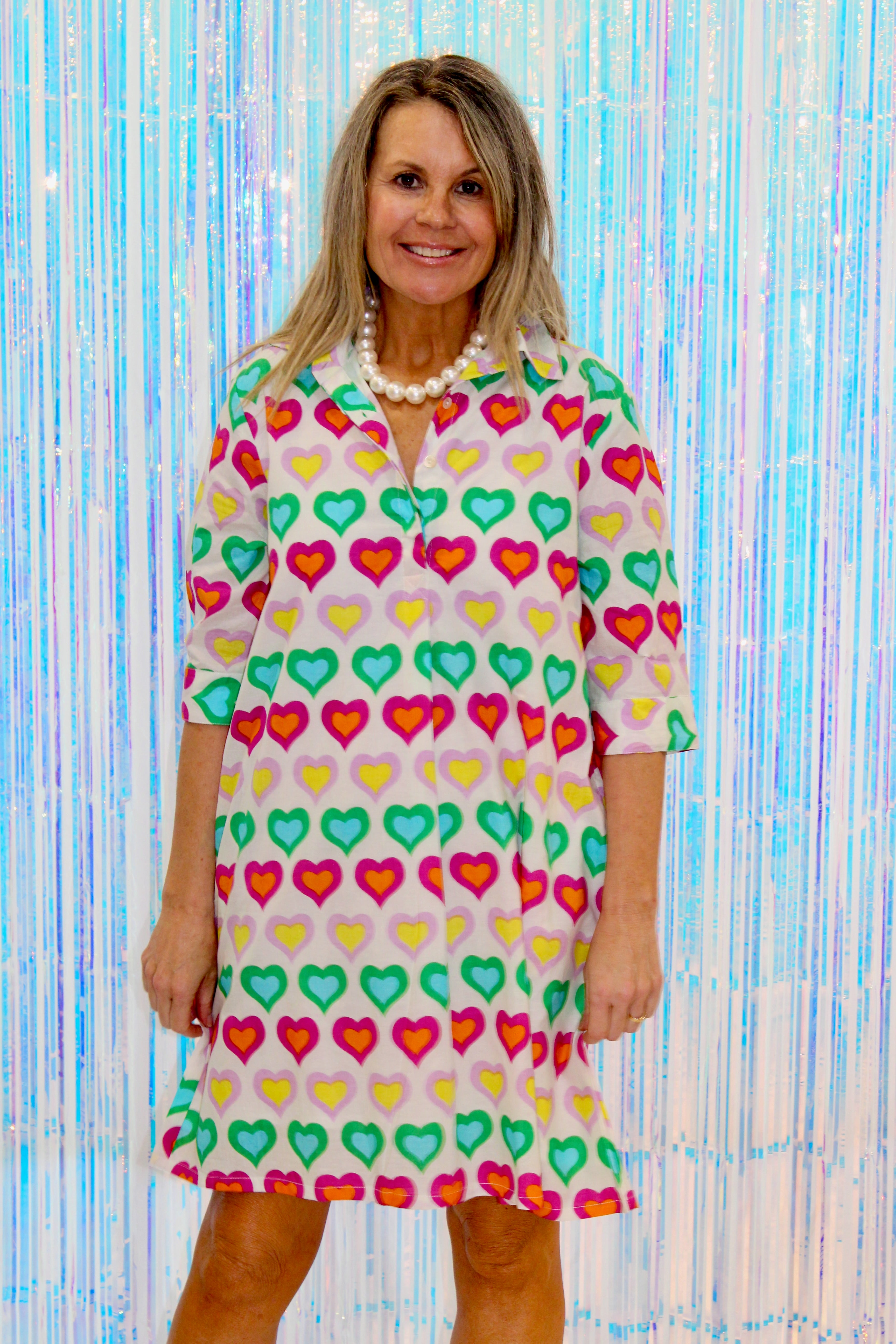 Delray Dress | Hearts | Multi image 0