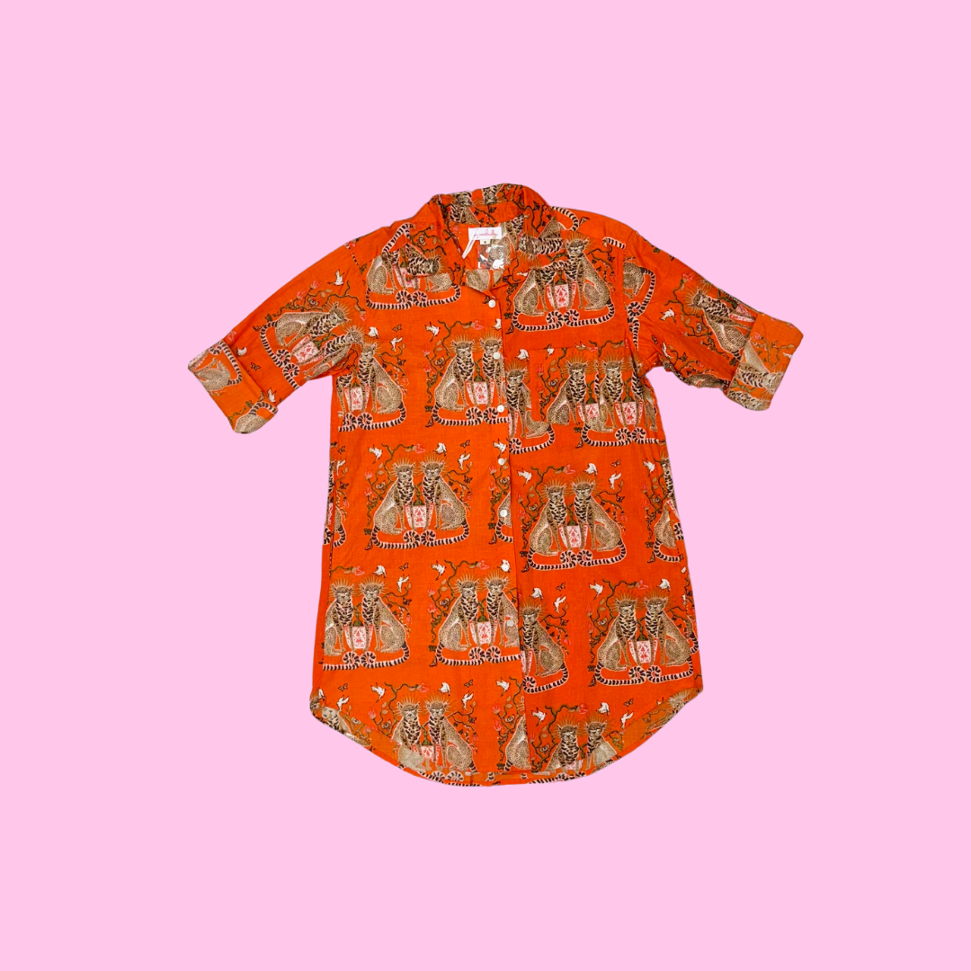 Boyfriend Dress | Cheetah | Orange image 0