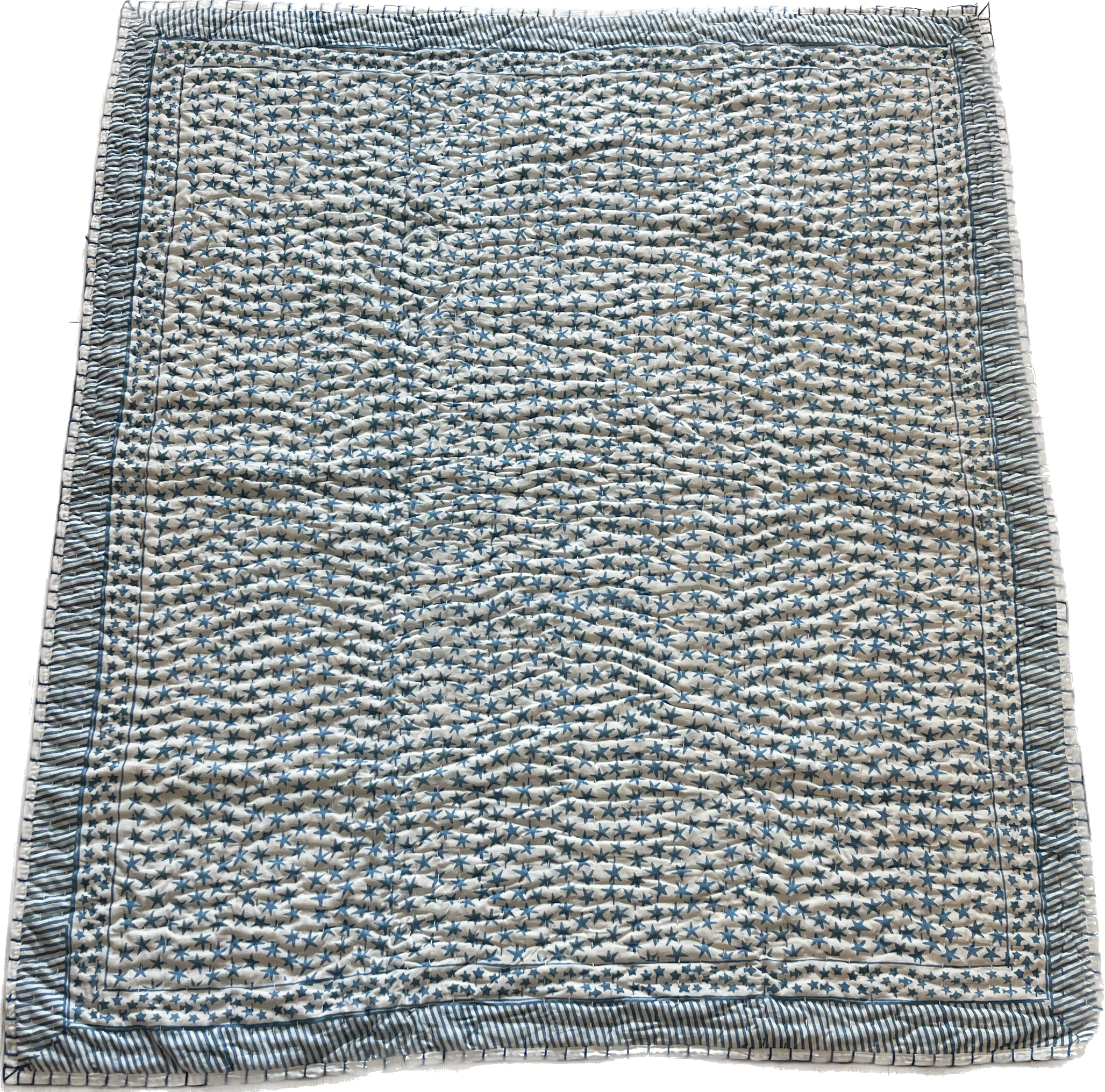 Baby Quilt | Stars | Blue image 1