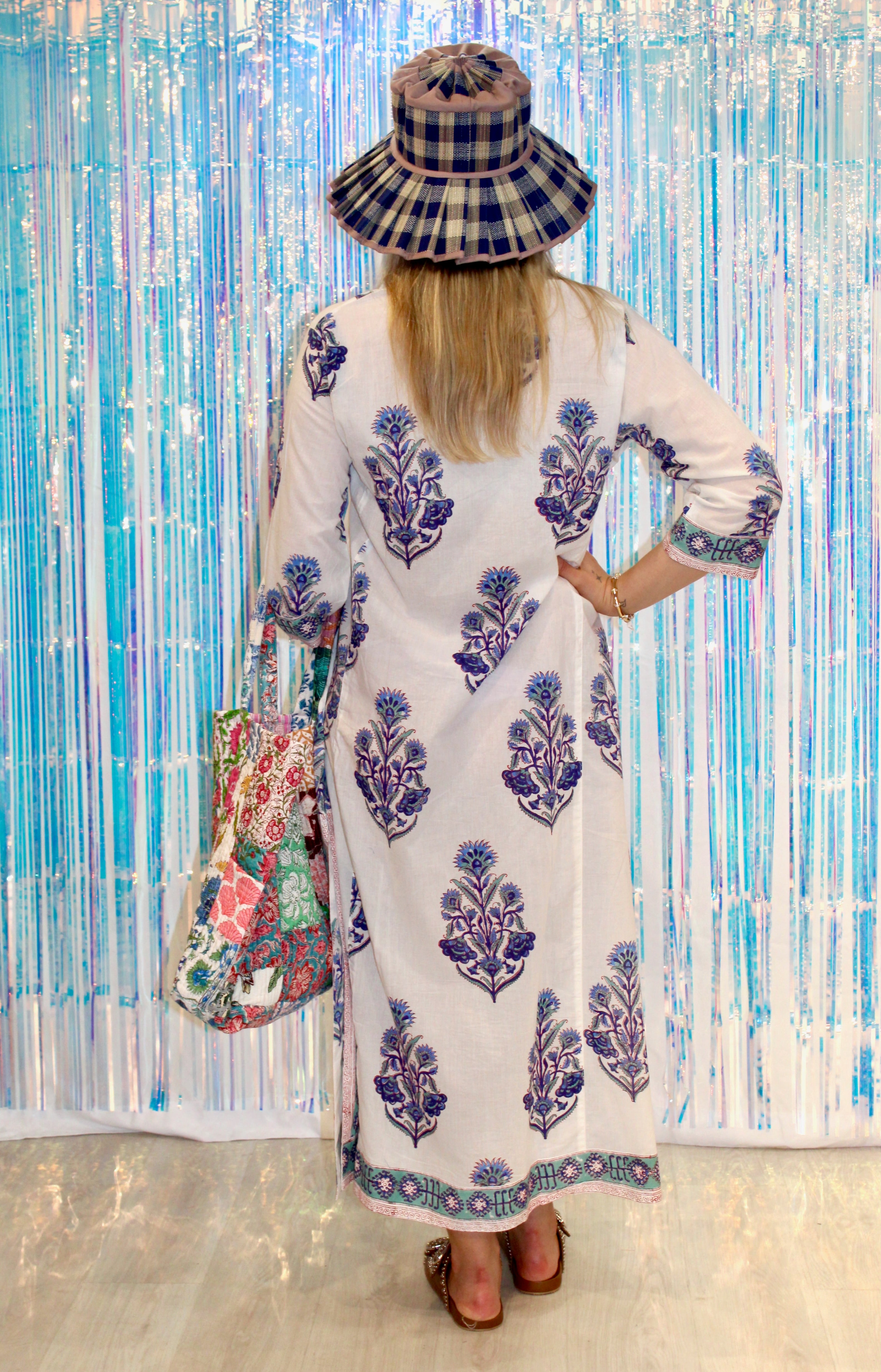 Classic Kurta | Floral Tree | Blue image 1