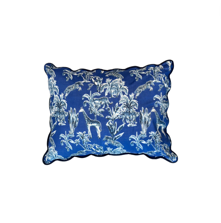 Pillow Sham | Jungle Toile | Navy | Assorted Sizes image 0