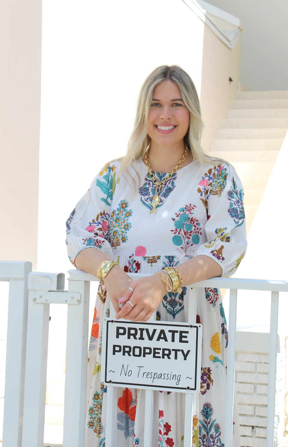 Bridget Dress | Mixed Floral Block Print image 0