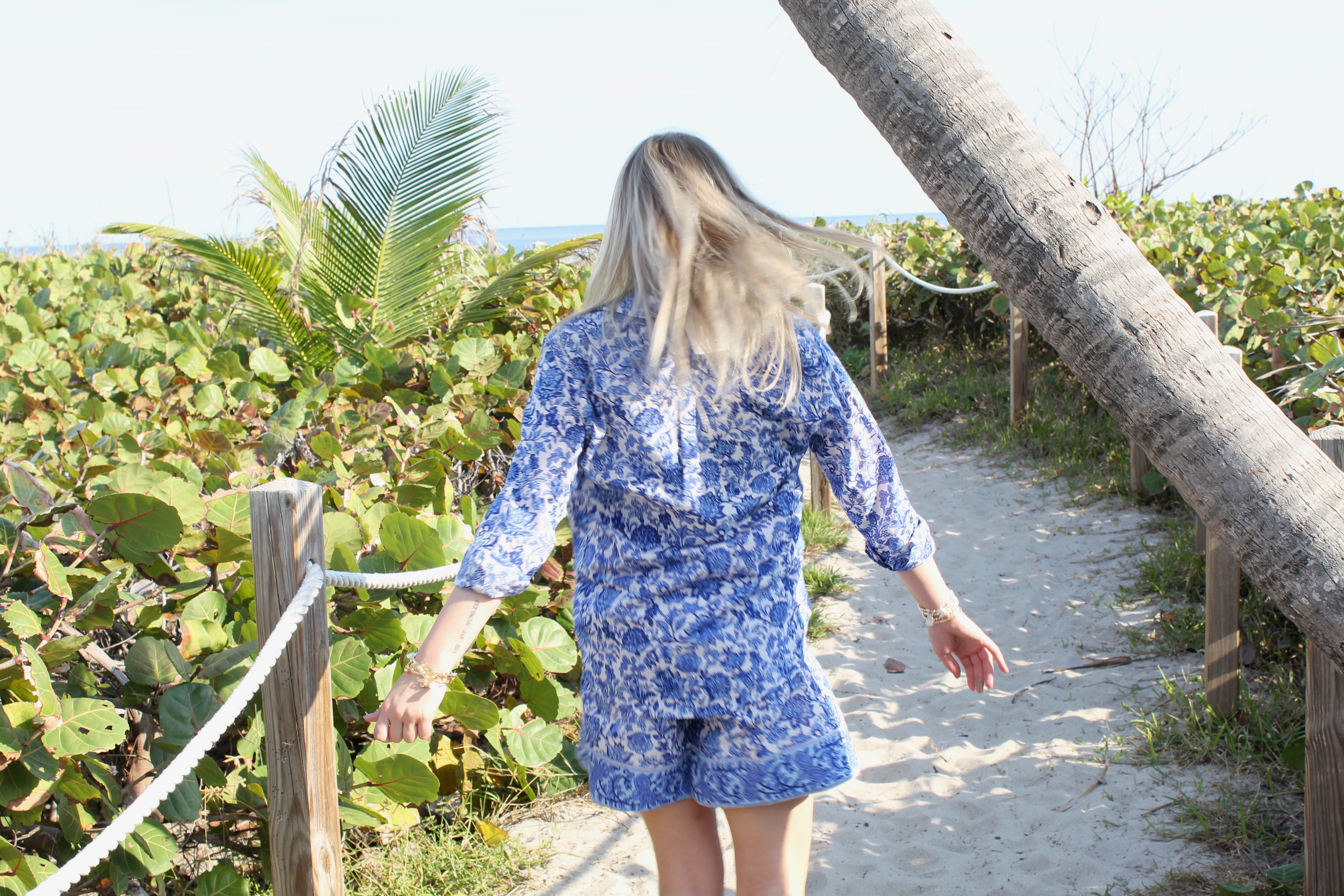 Beach Short | Boho Chintz | Blue image 1