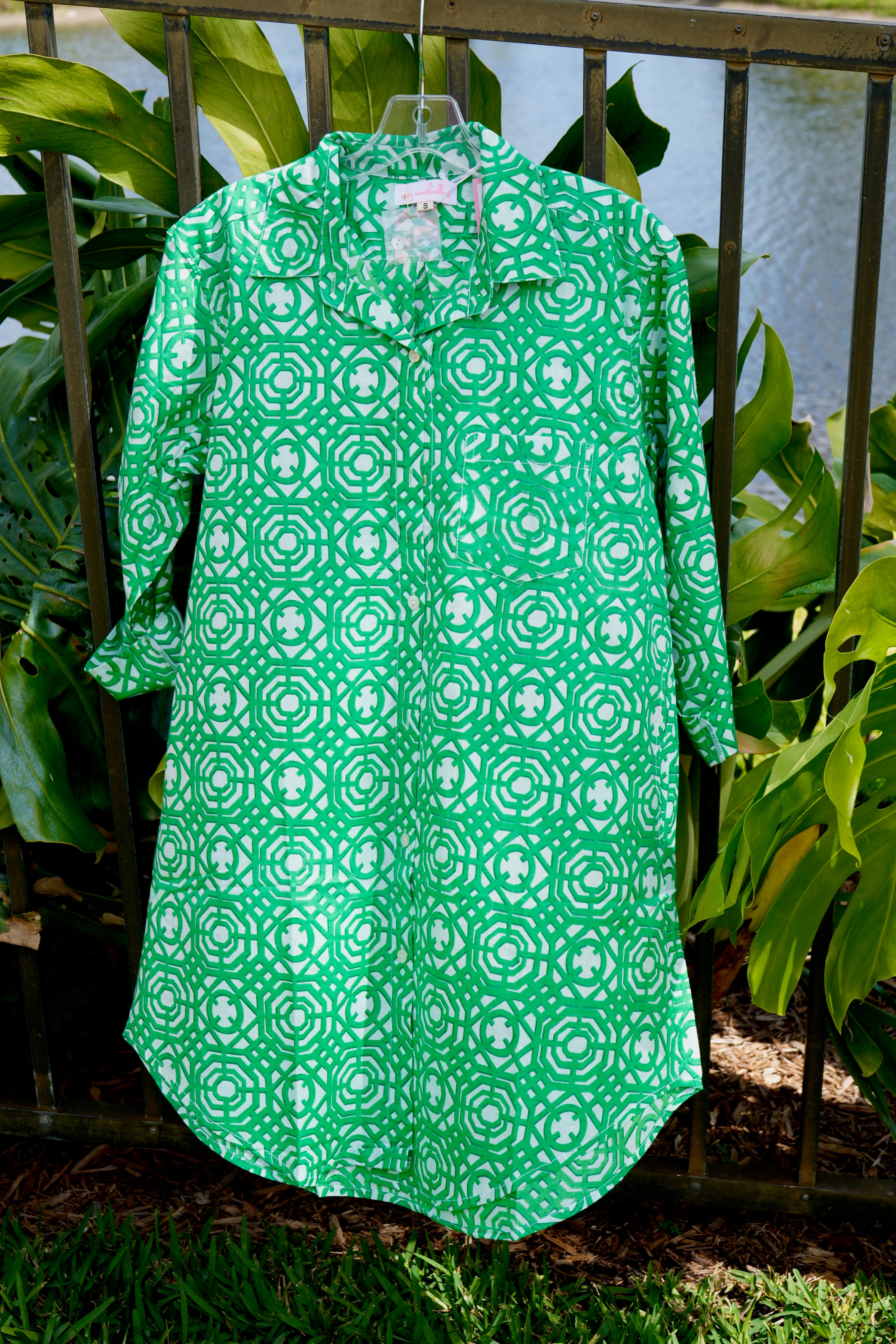 Boyfriend Dress | Lattice | Green