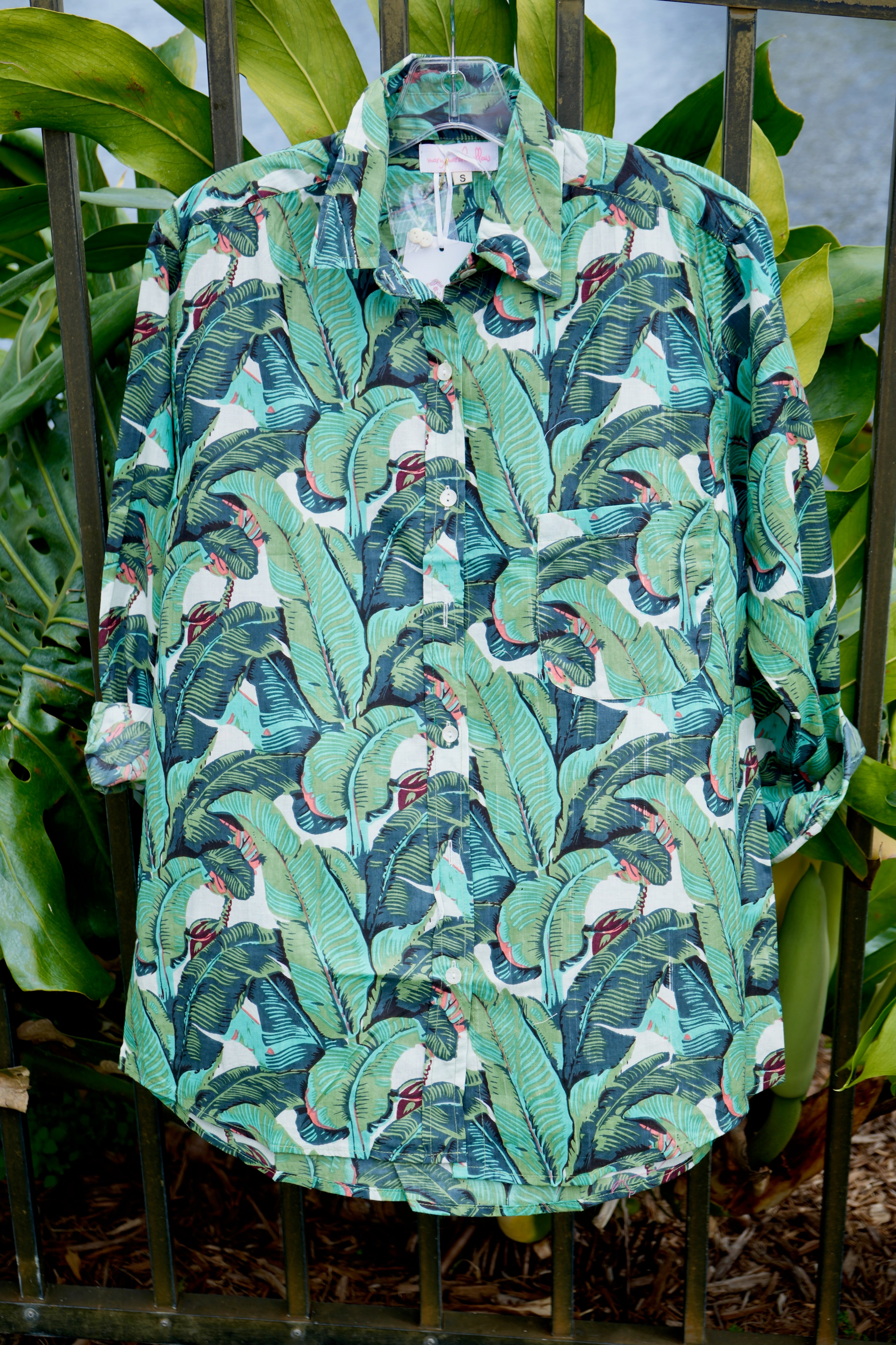 Boyfriend Shirt | Jungle Palm | Green