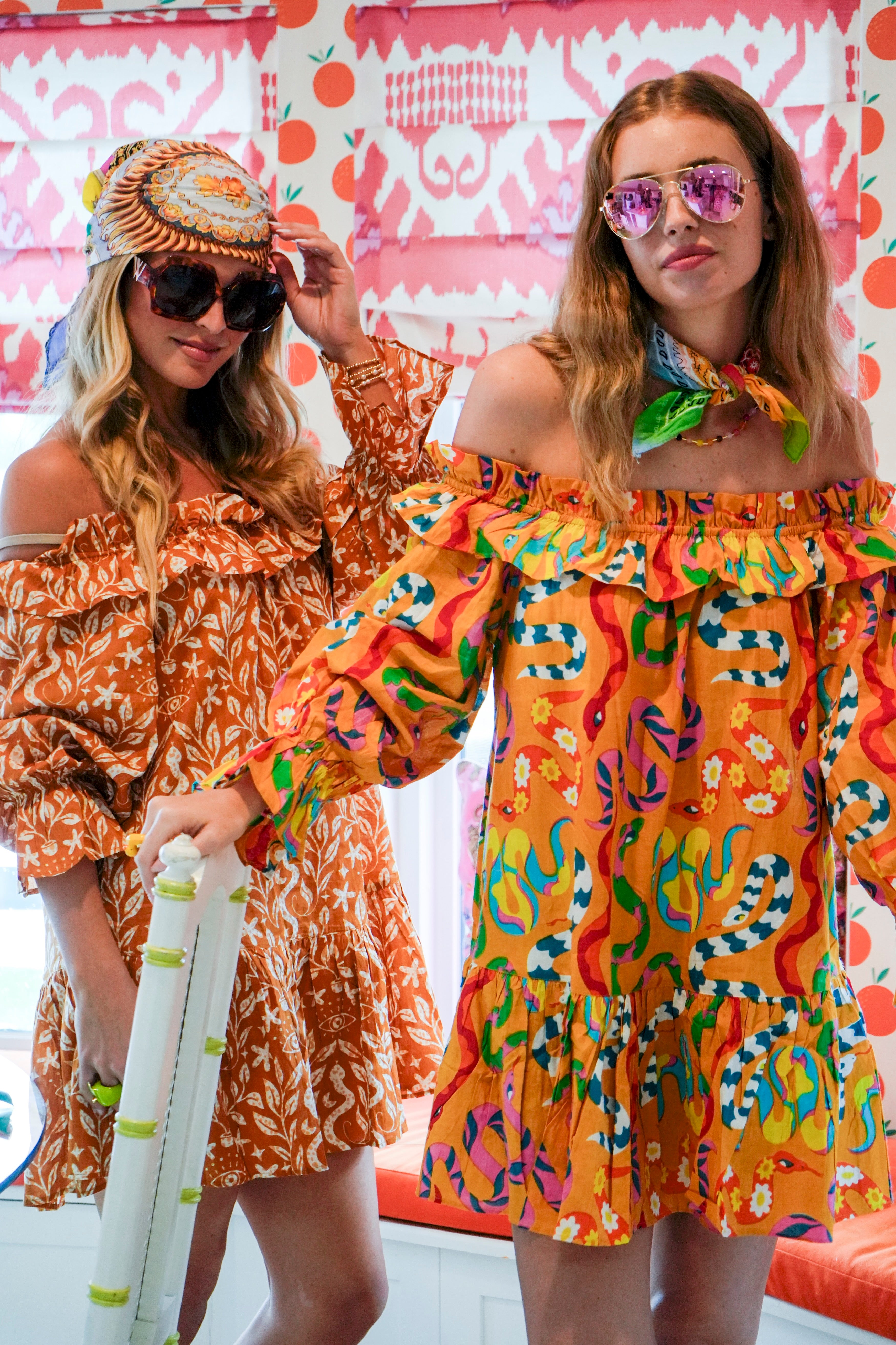 Chloe Dress | Happy Snakes | Mustard