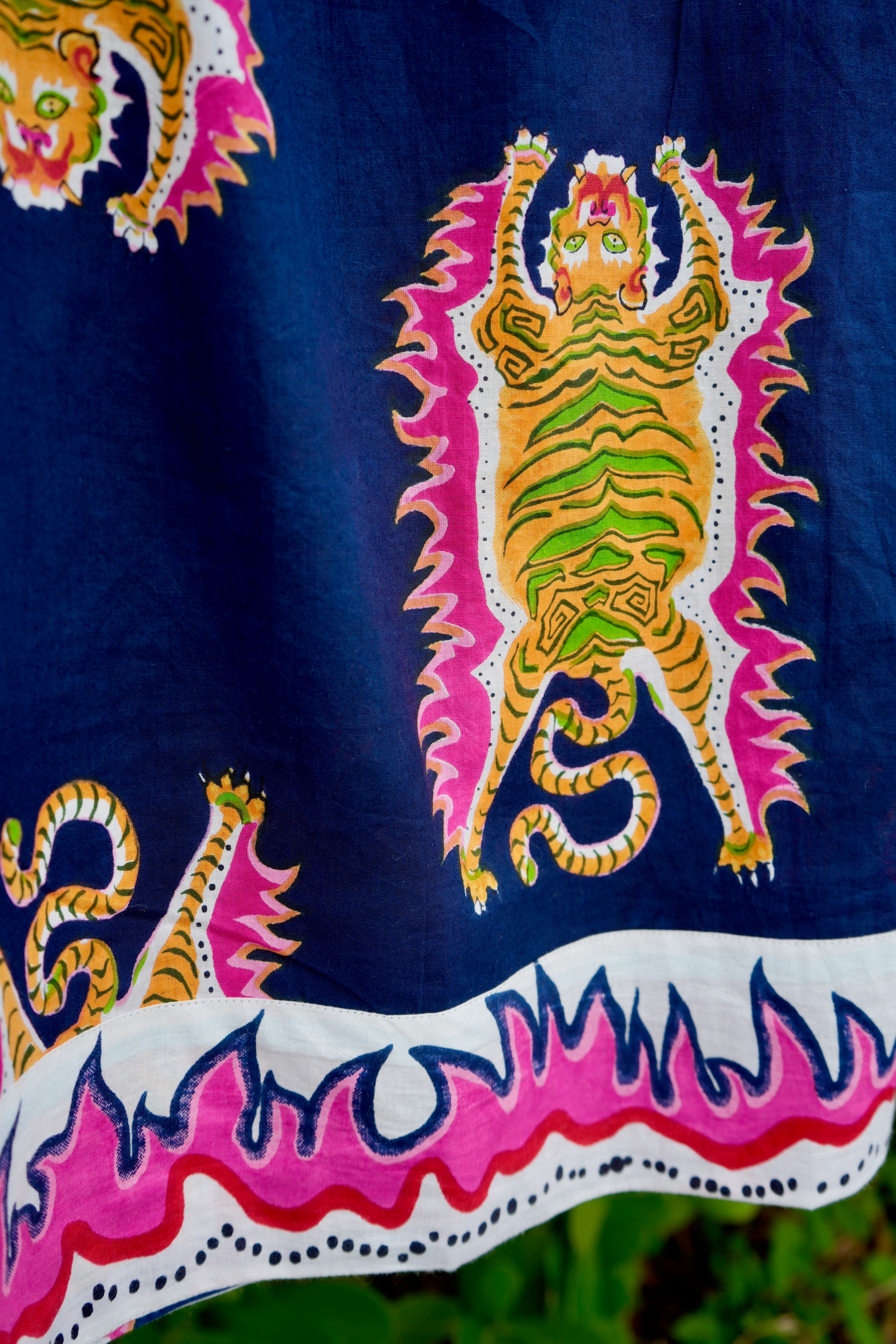 Side Slit Skirt | Tibetan Tiger | Navy