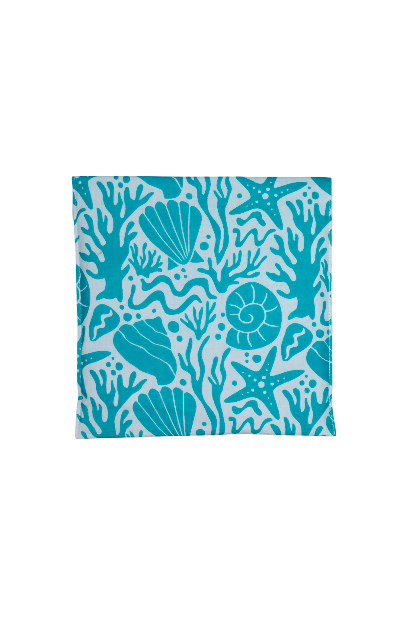 Long Kimono w/ Belt | Seashell | Aqua