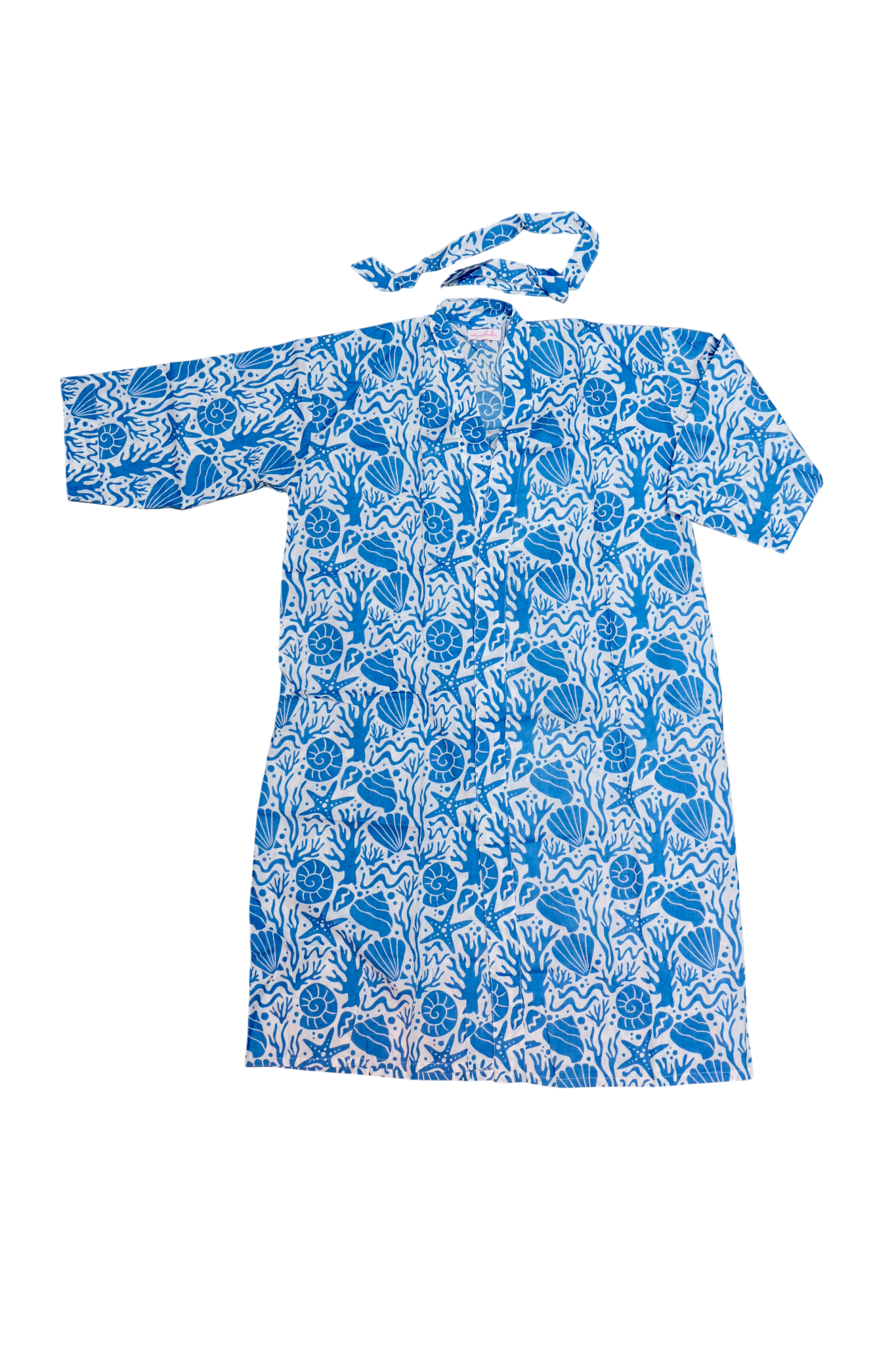 Long Kimono w/ Belt | Sealife | Periwinkle