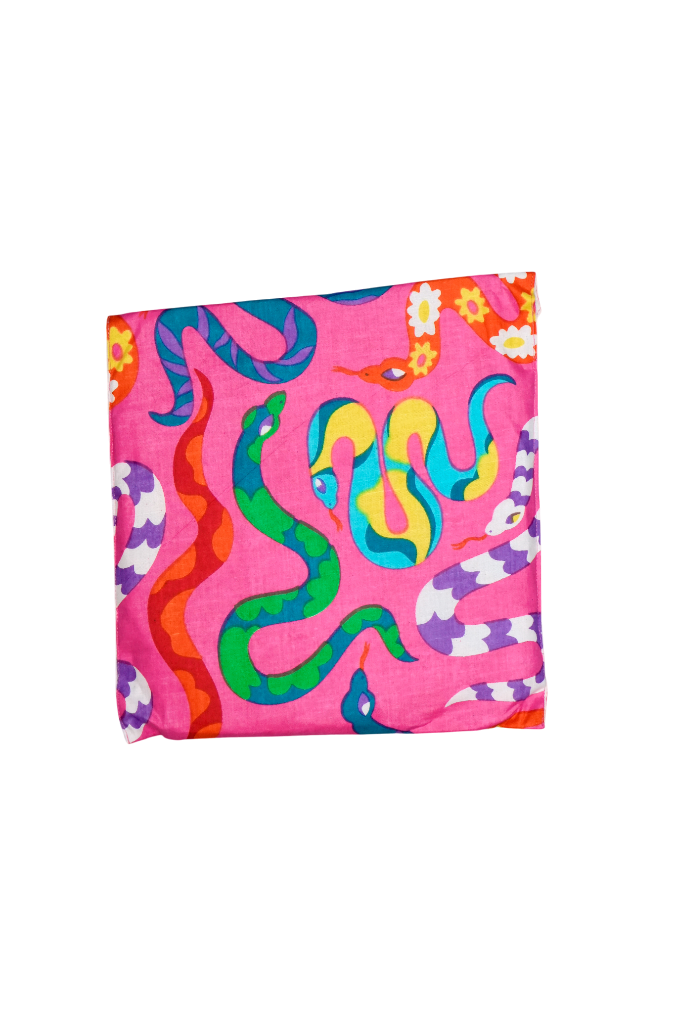 Long Kimono w/ Belt | Party Snakes | Pink/Multi