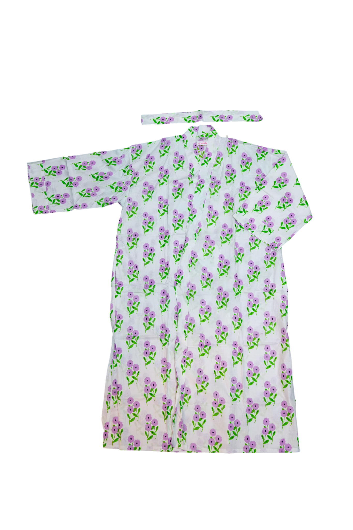 Long Kimono w/ Belt | Bunch of Daisies | Lavender