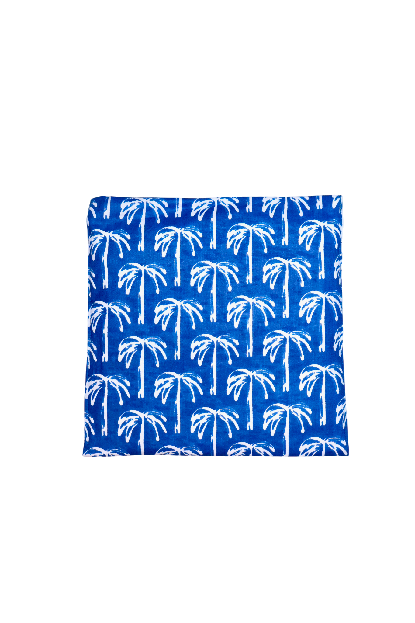 Long Kimono w/ Belt | Tropical Palm | Blue