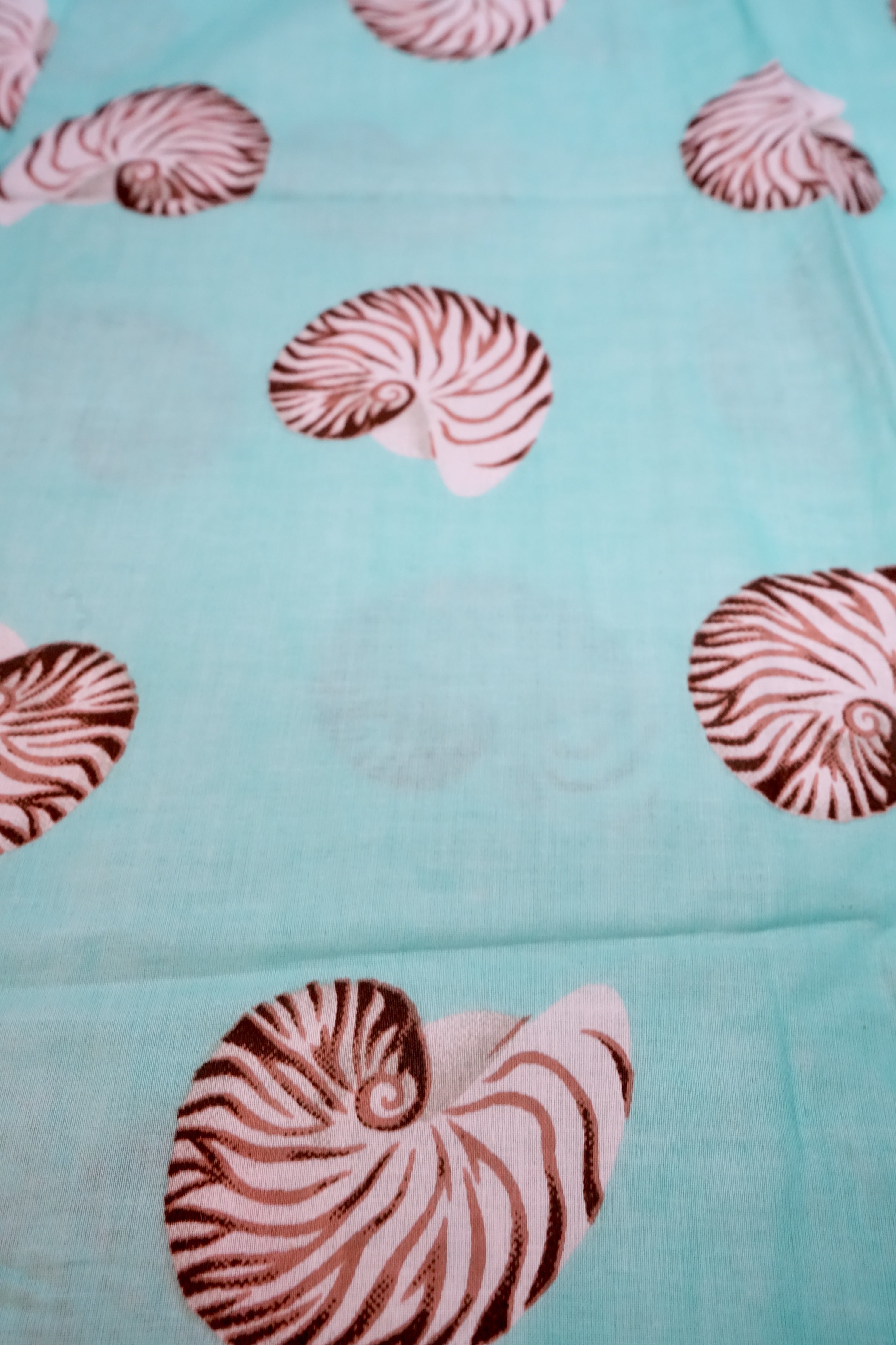 Long Kimono w/ Belt | Sea Shell | Aqua