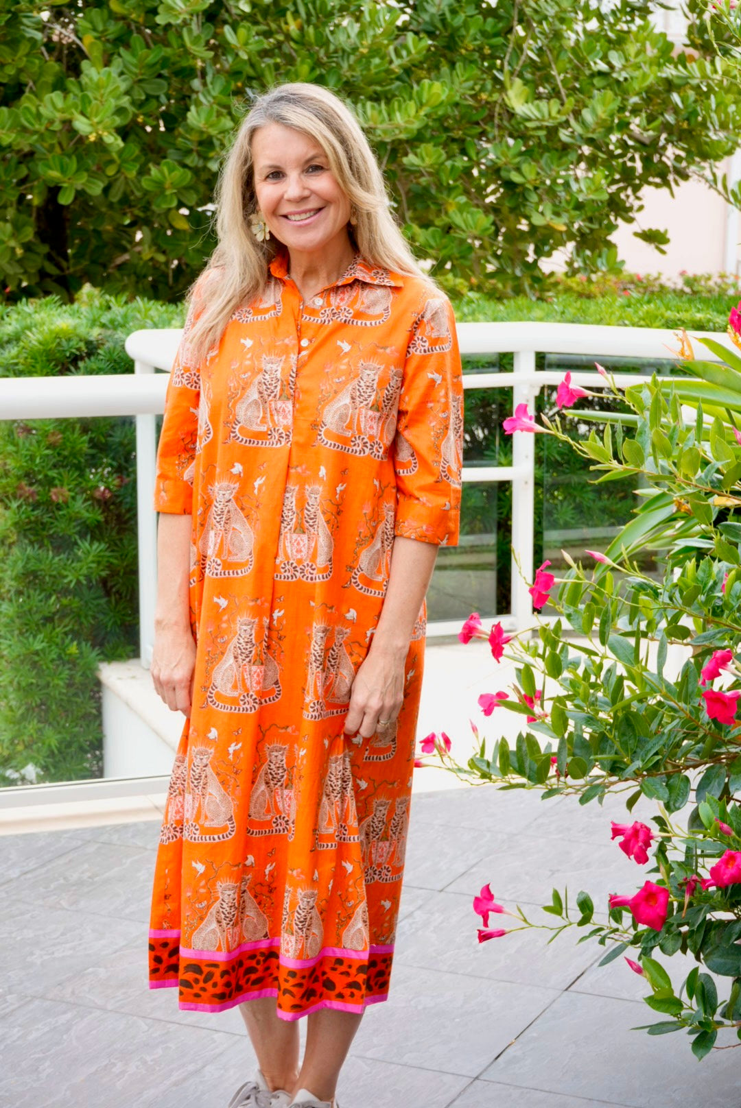 Molly Dress | Twin Cheetah | Orange