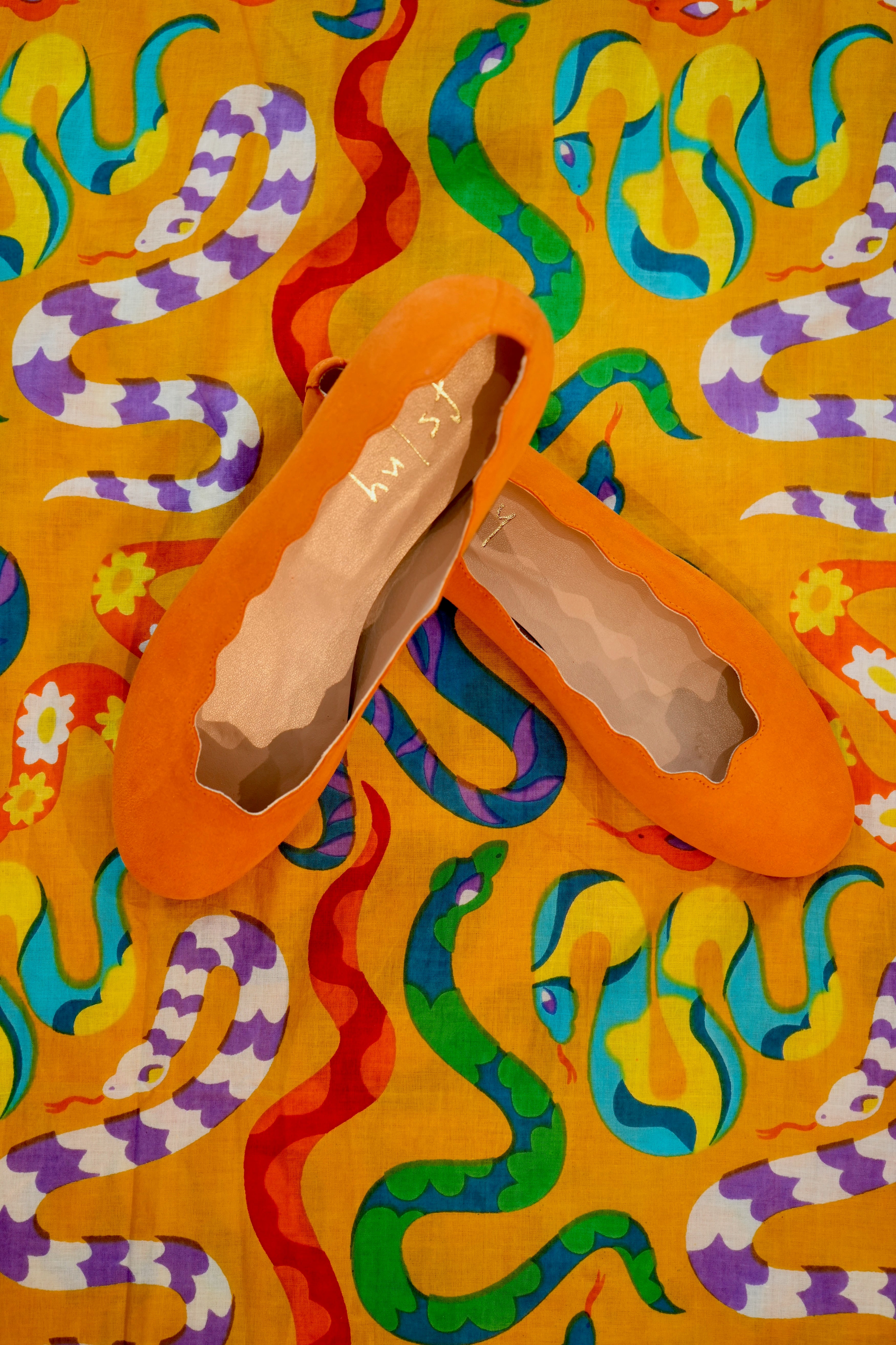Jigsaw Orange Leather