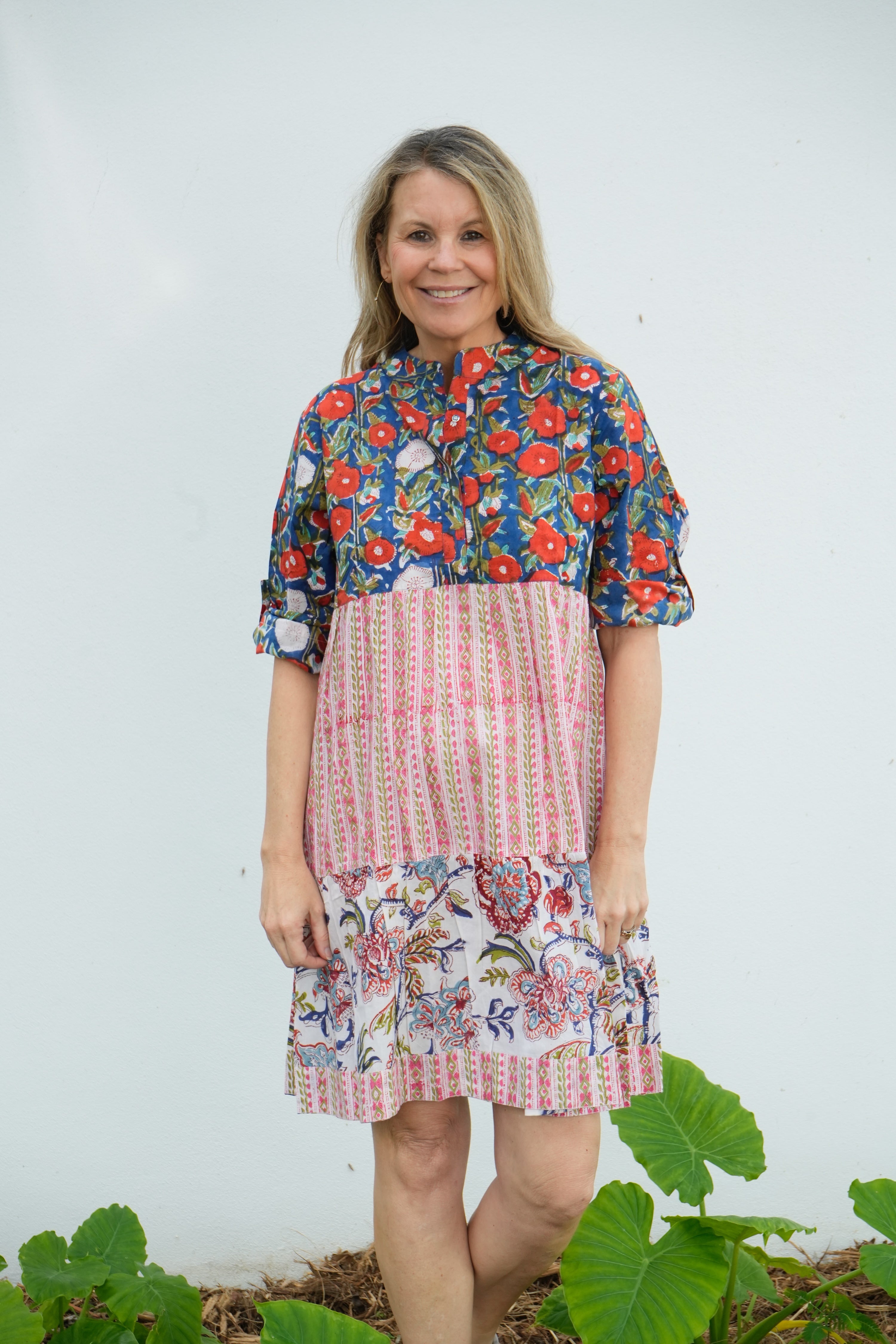 Willow Dress Short | Fall Floral | Red