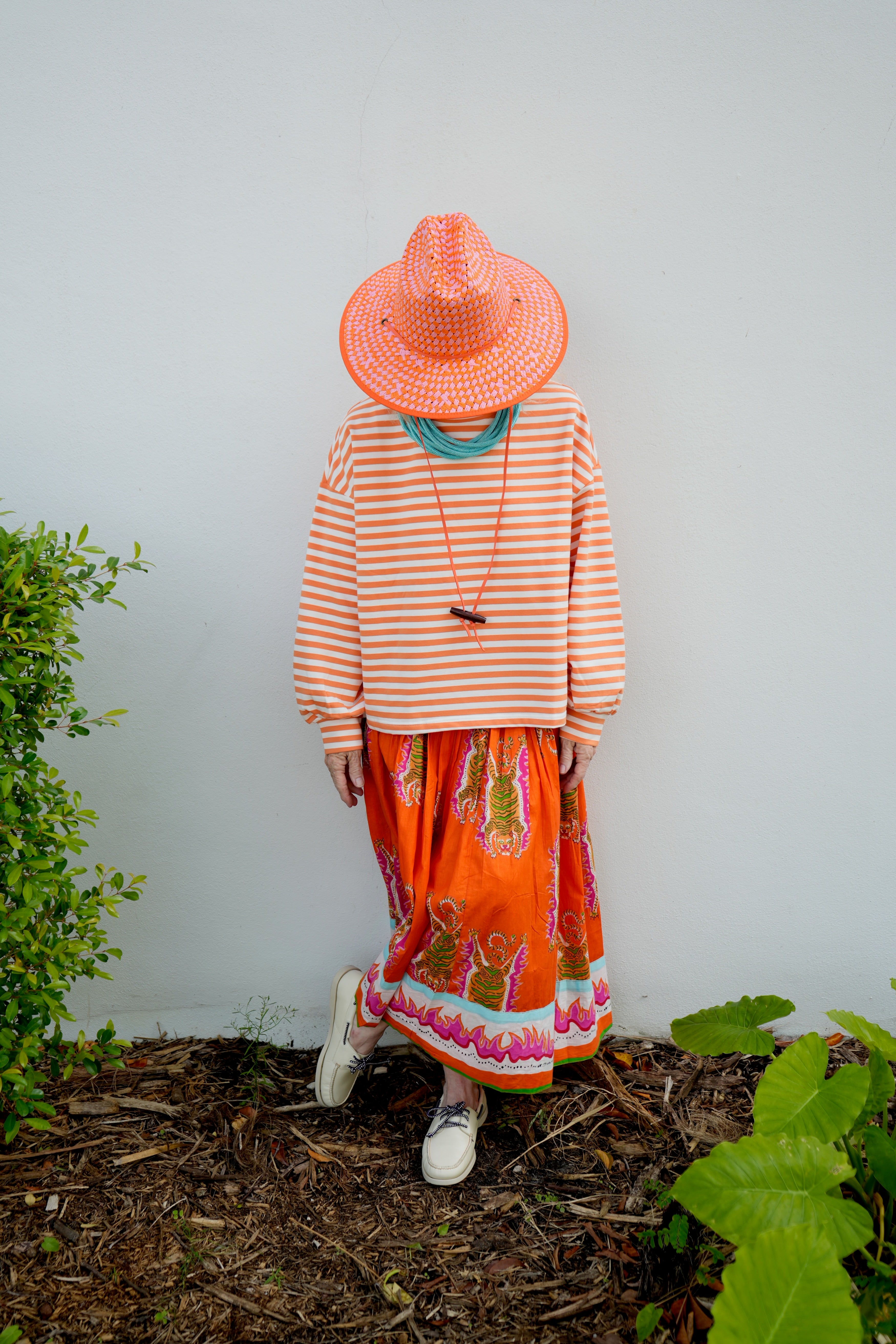 Long Every Day Skirt | Tibetan Tiger | Orange