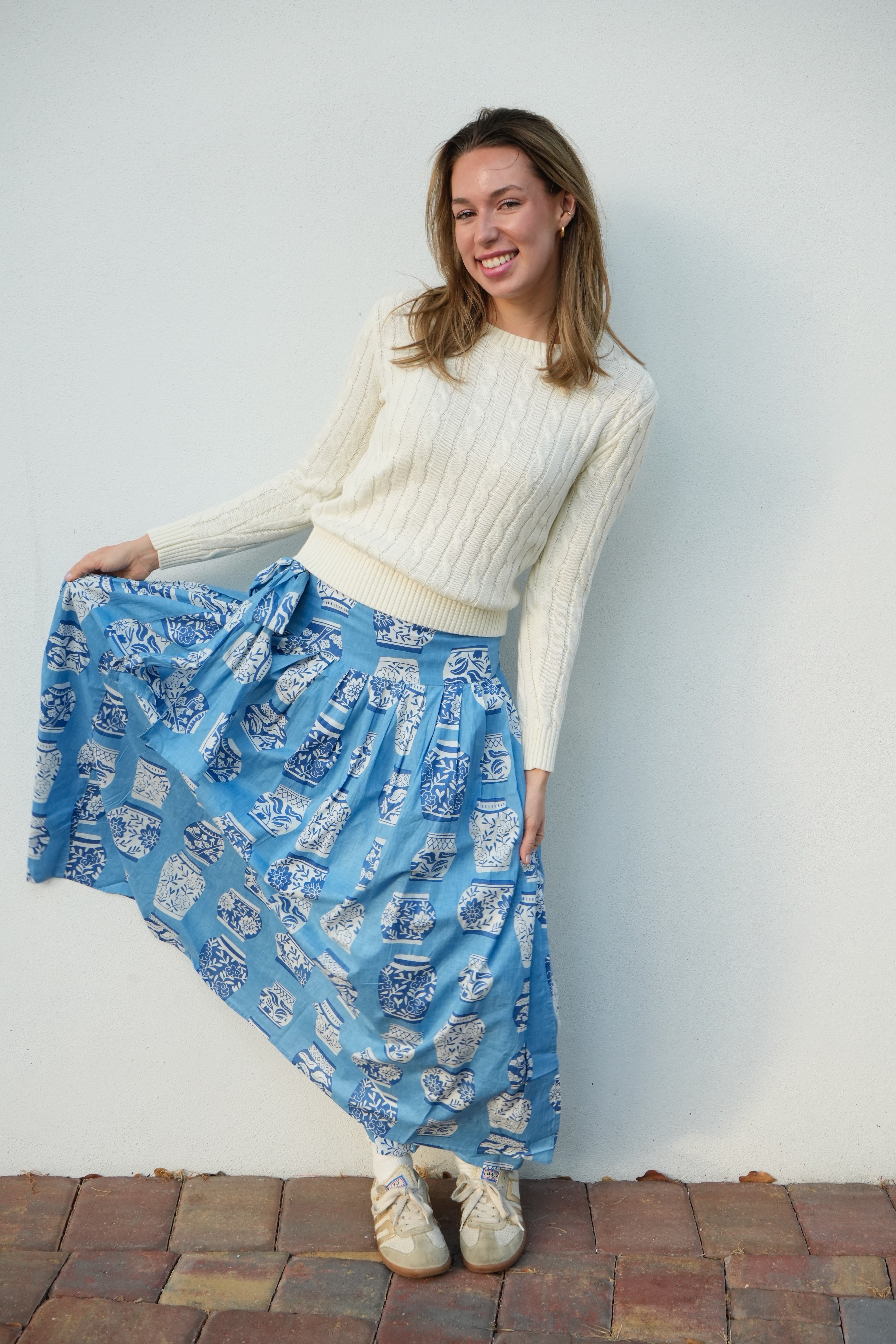 Long Party Skirt | Vases | Blue