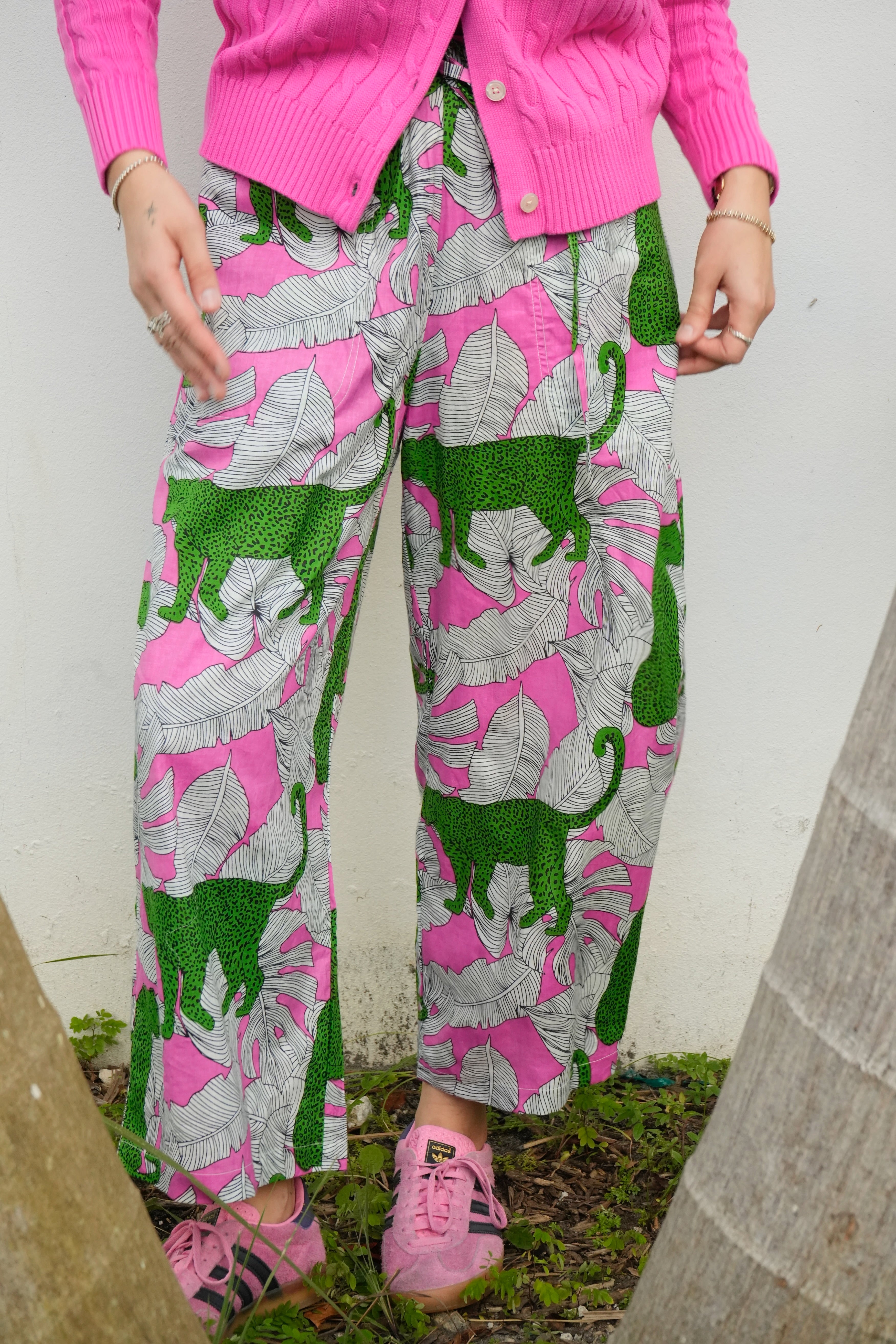 Delray Pant | Jungle Jag | Pink/Green