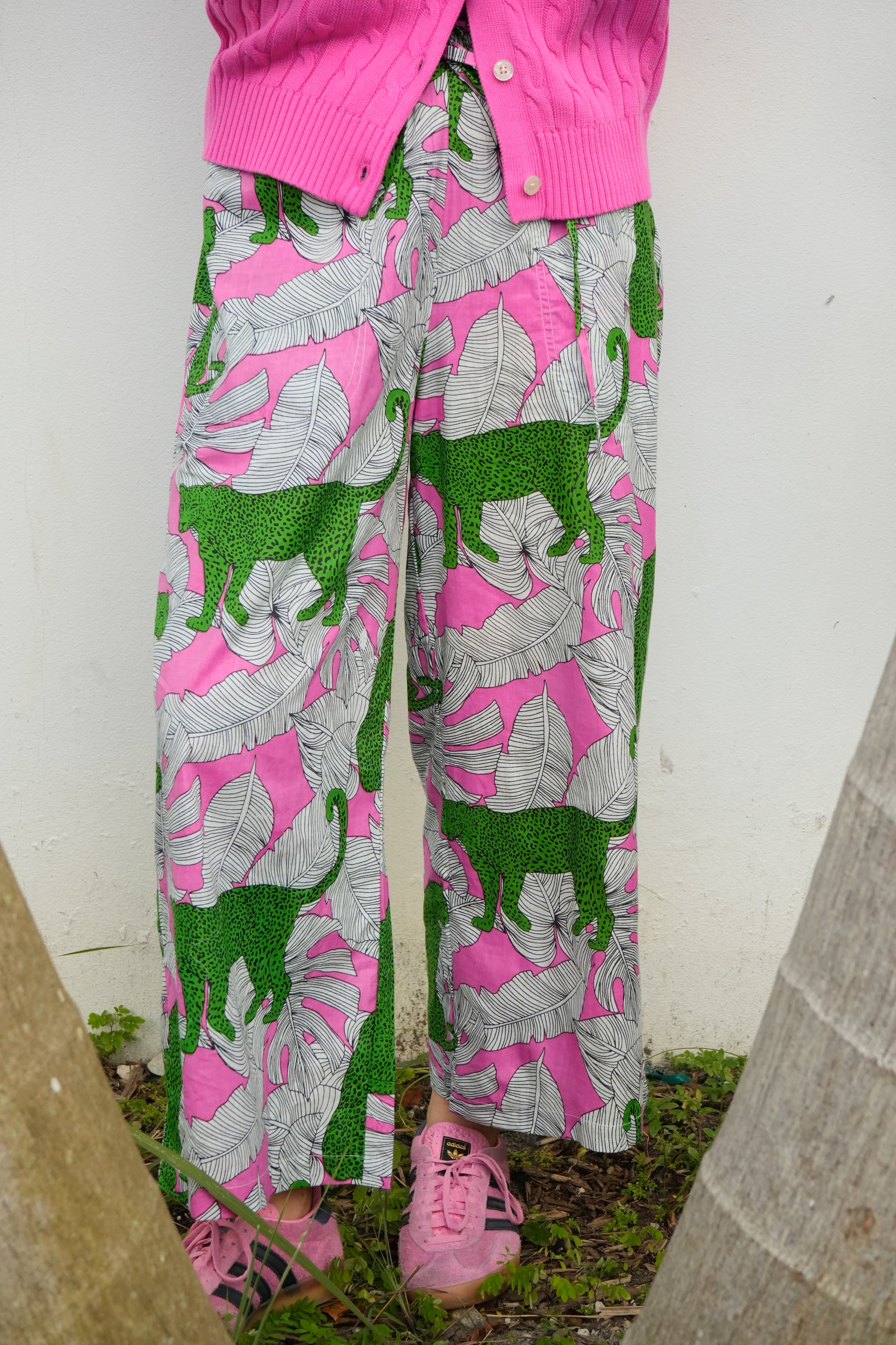 Delray Pant | Jungle Jag | Pink/Green