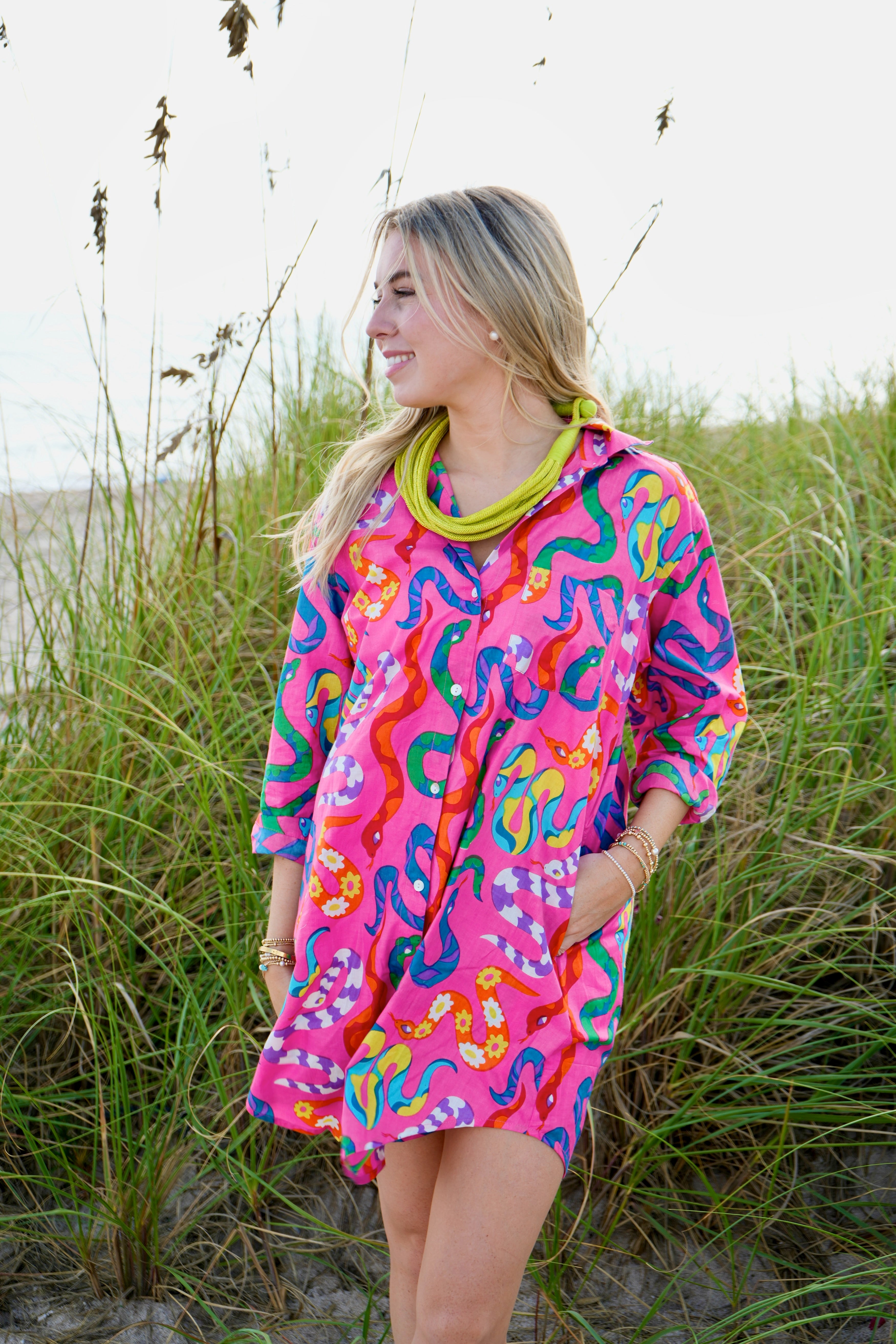 Boyfriend Dress | Party Snakes | Pink