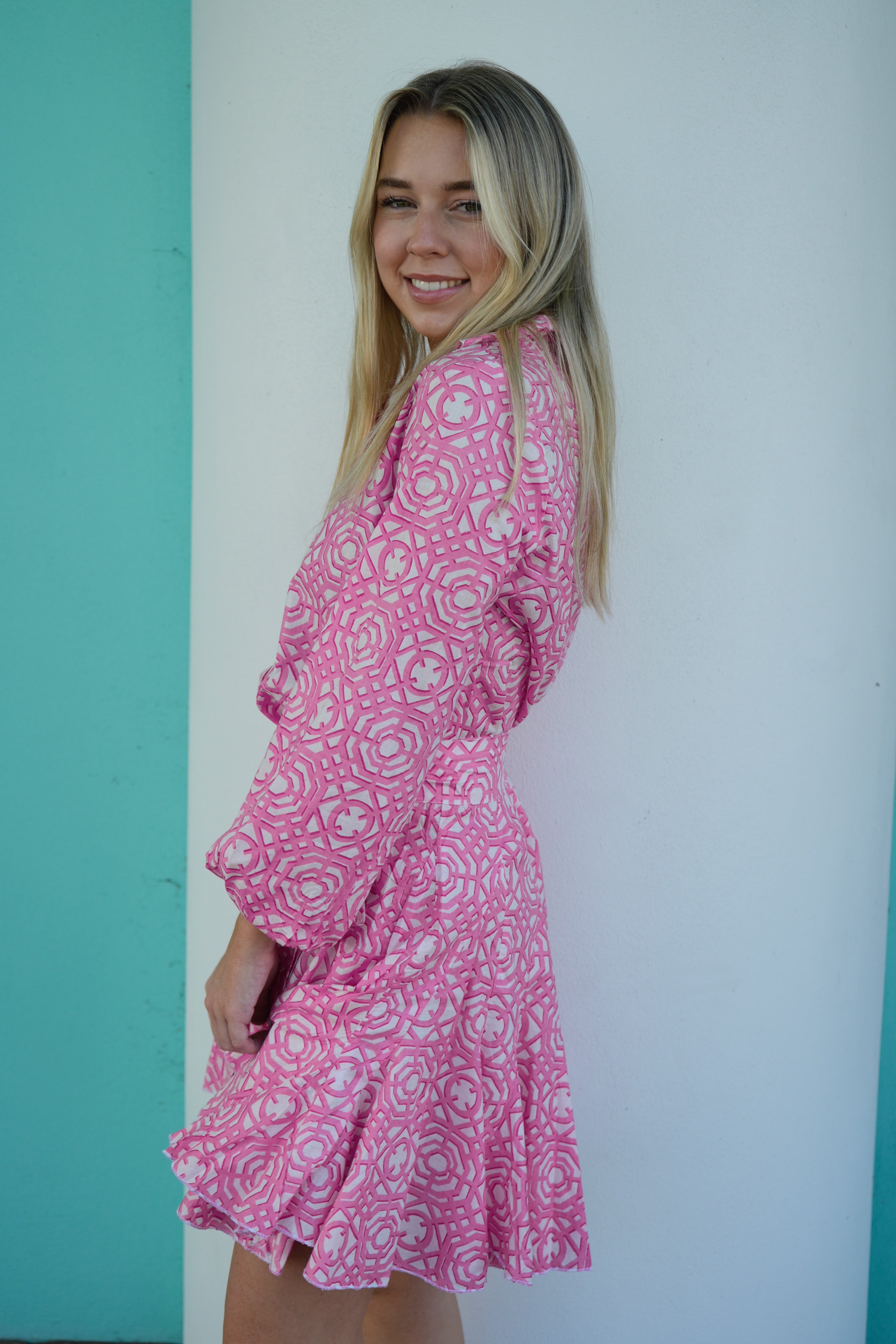 Ivy Dress | Trellis | Pink