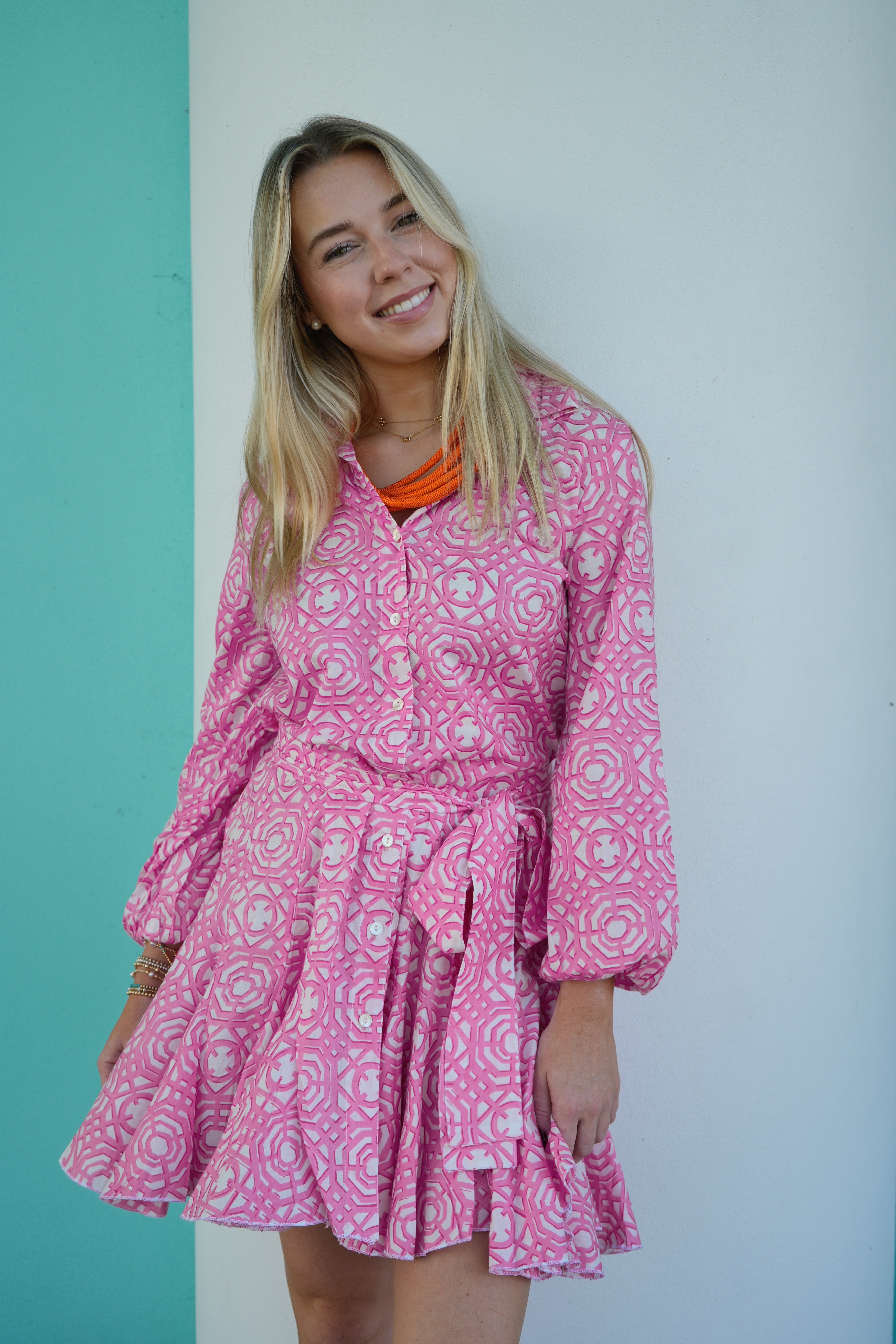 Ivy Dress | Trellis | Pink