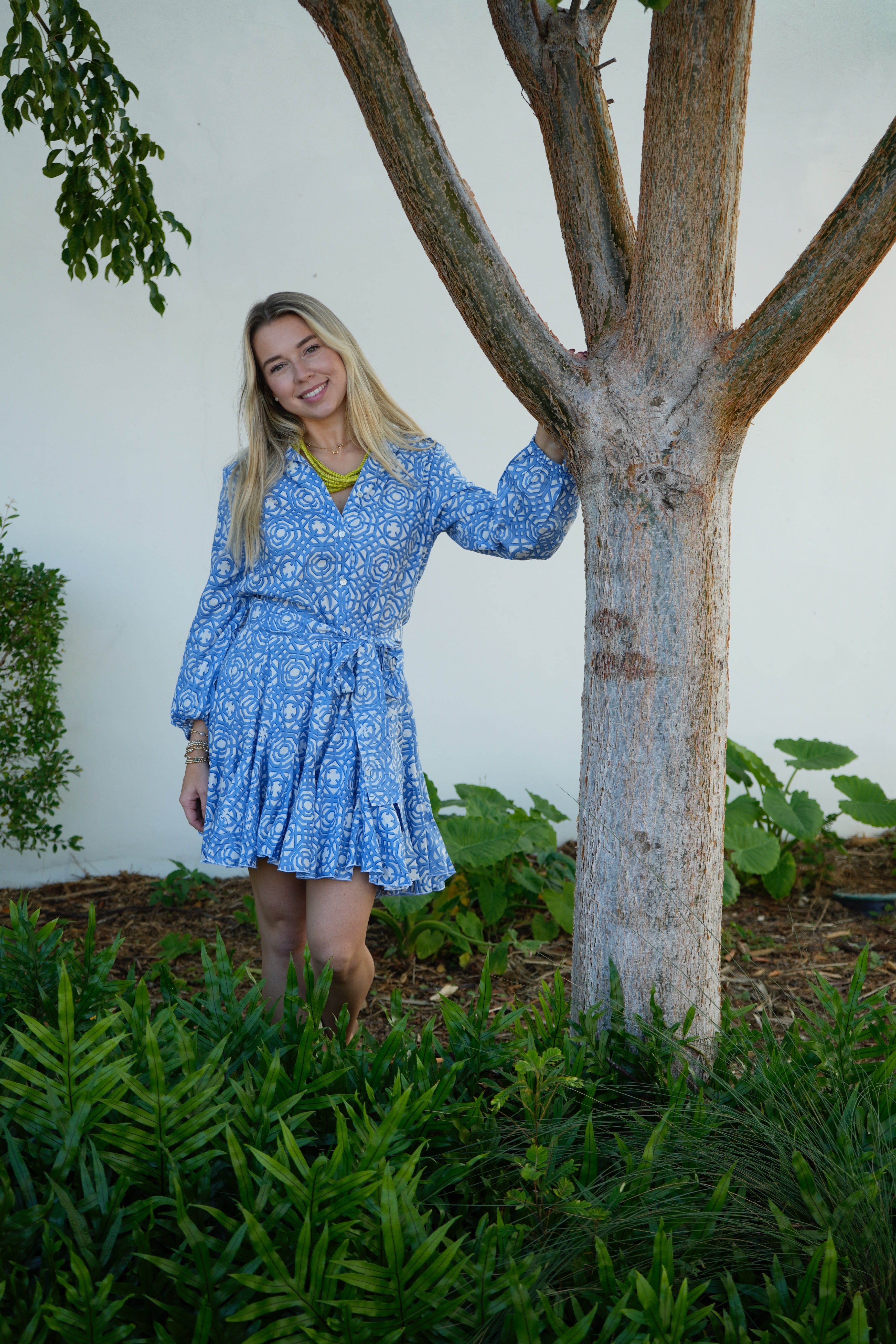 Ivy Dress | Trellis | Blue