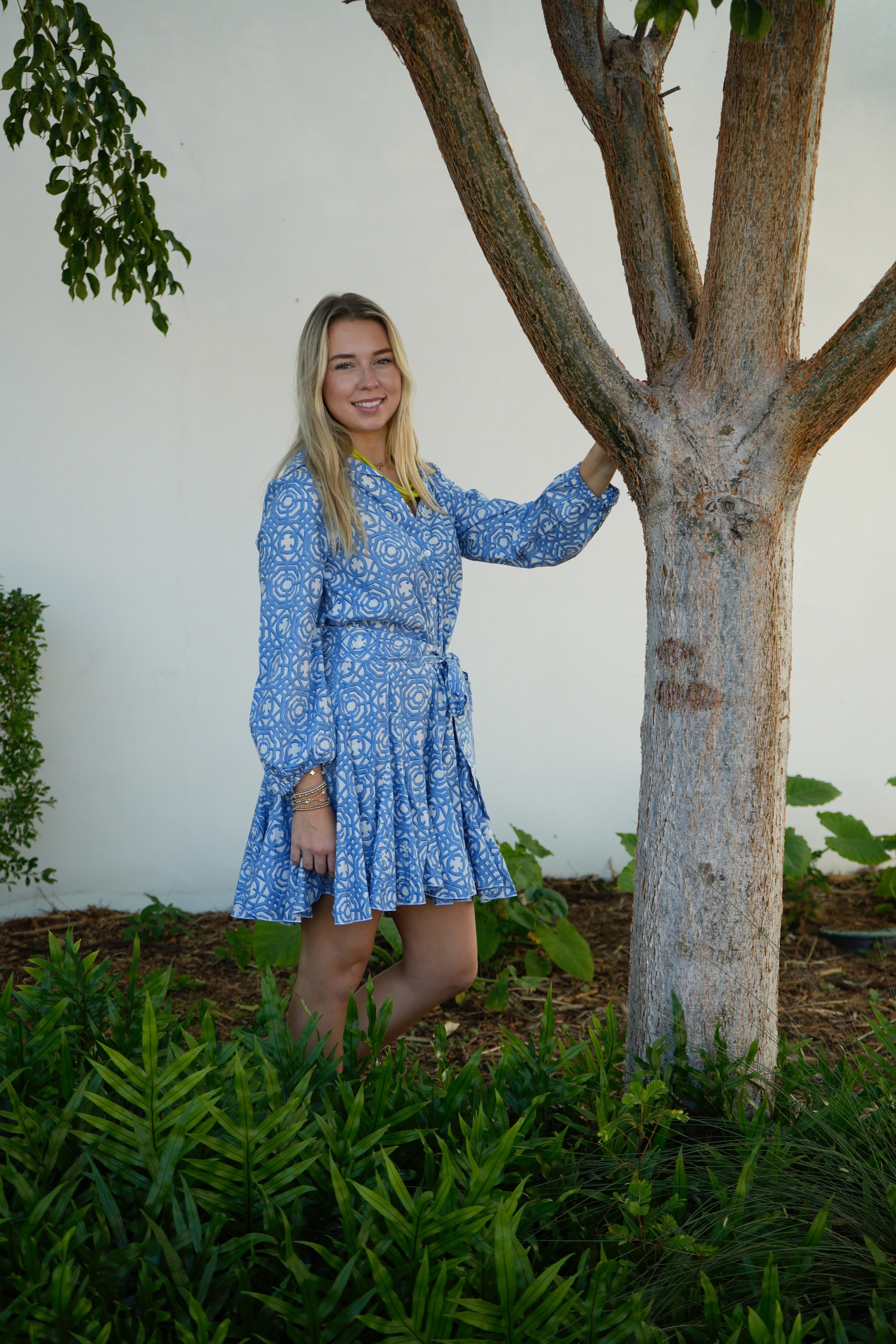 Ivy Dress | Trellis | Blue