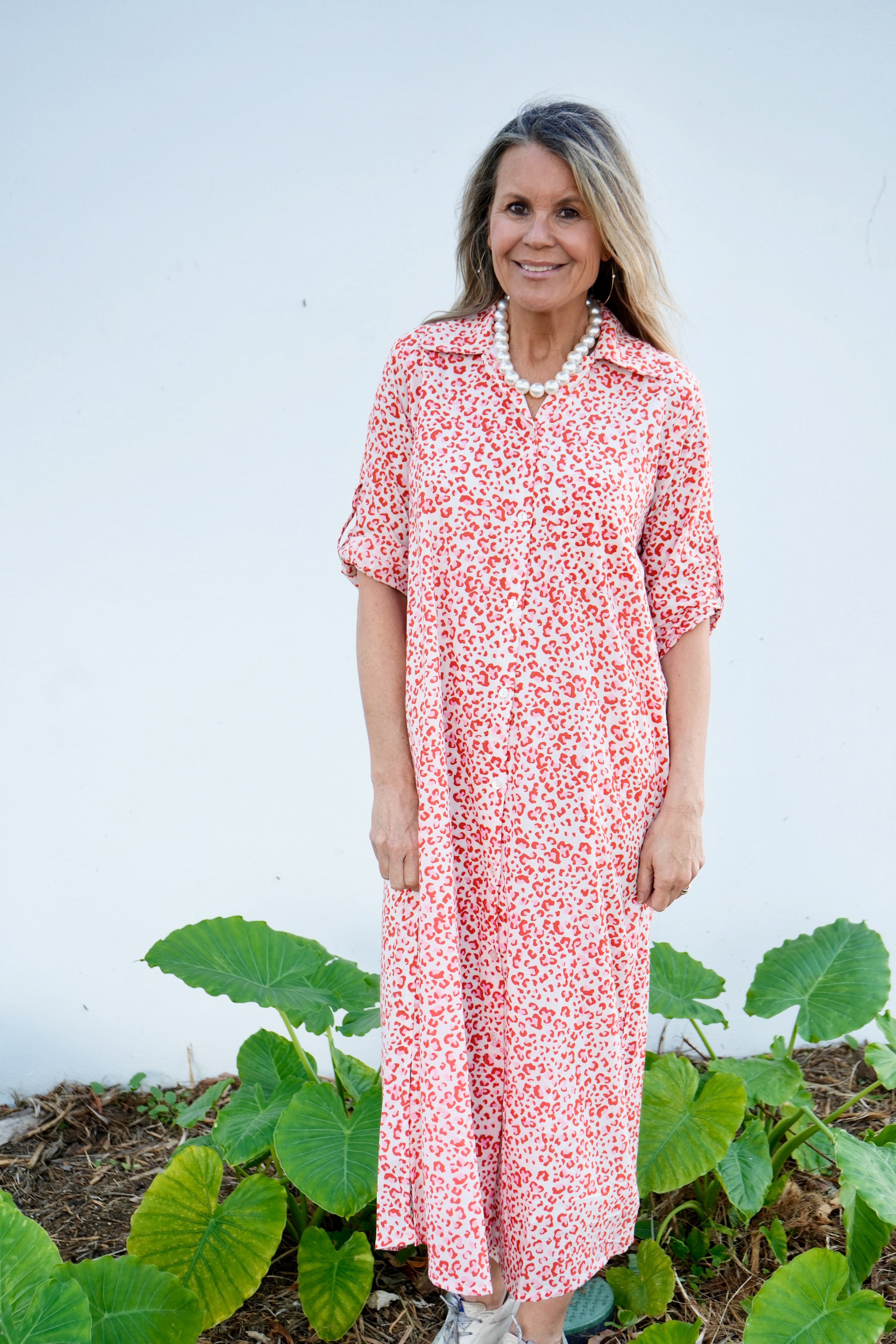 Molly Dress | Leopard Spots | Pink