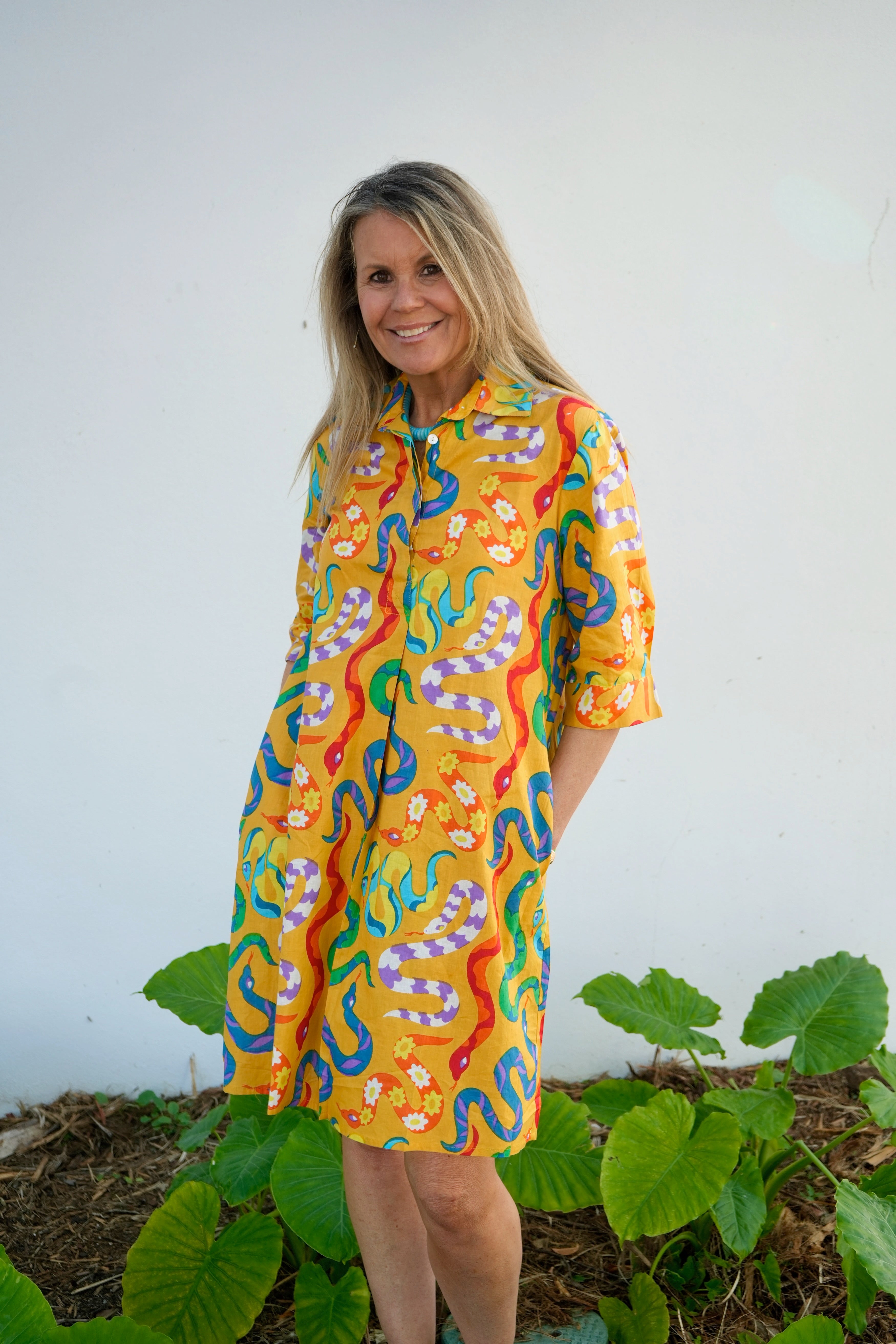 Delray Dress | Party Snakes | Mustard