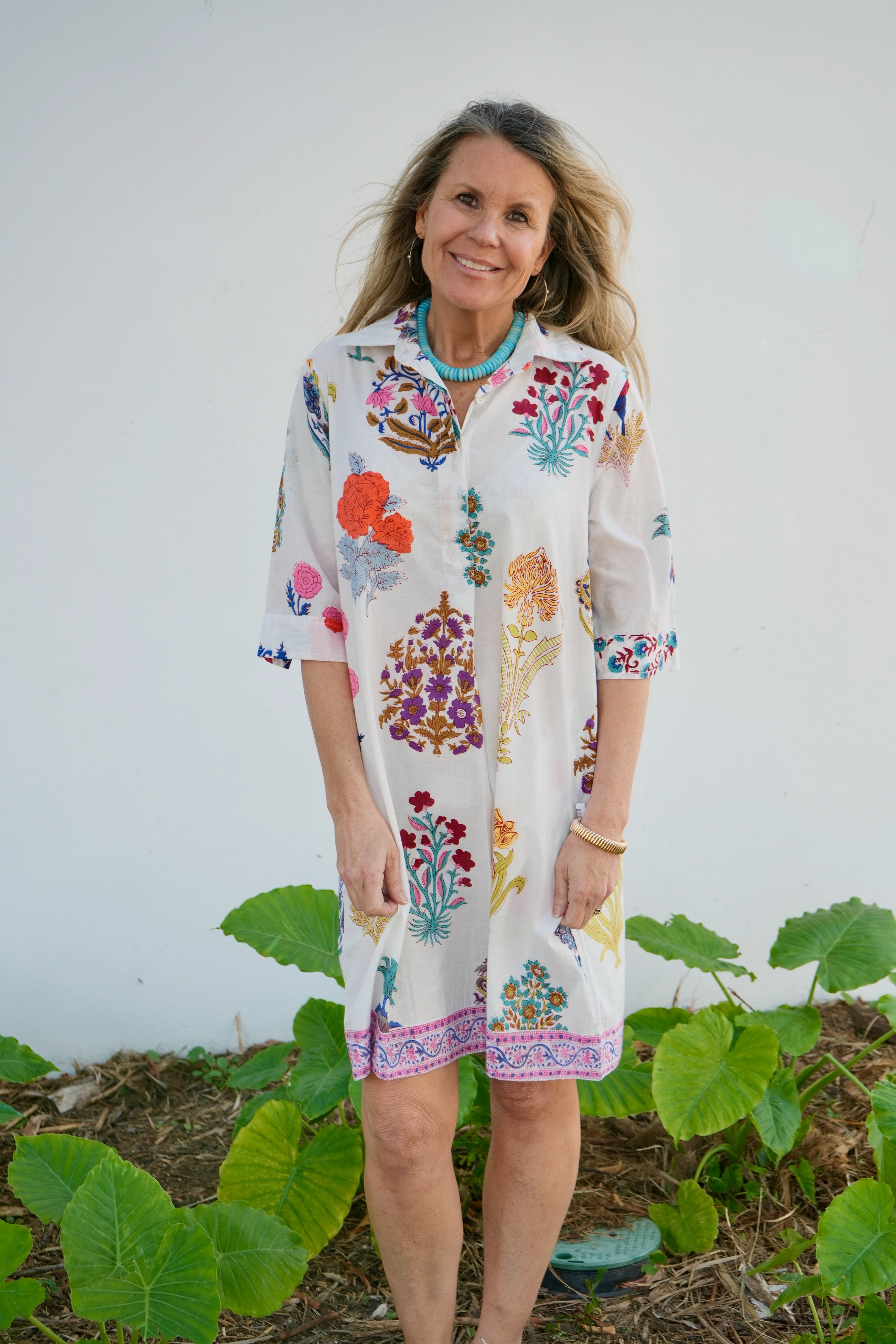 Delray Dress | Floral Block Print | Multi
