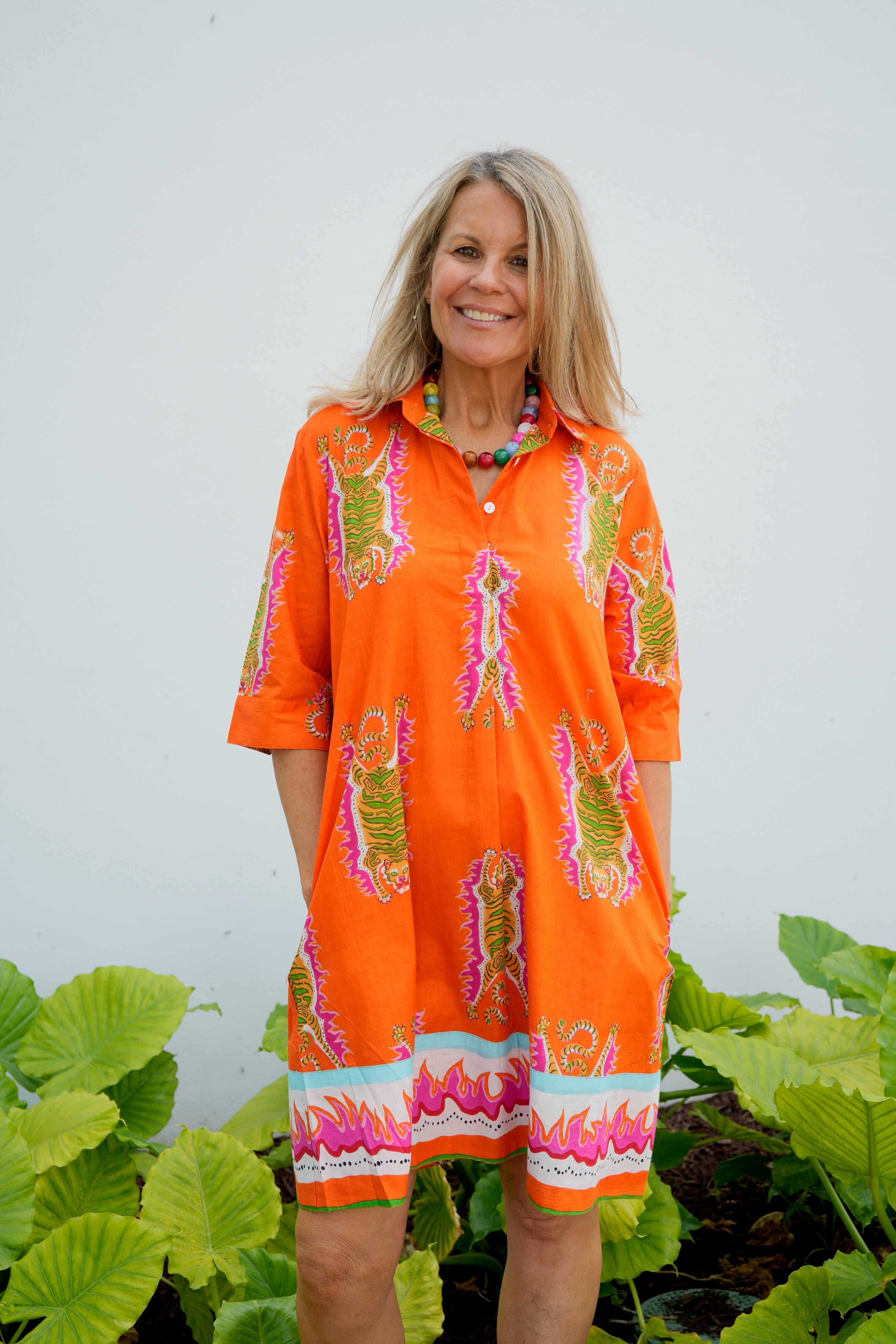 Delray Dress | Tibetan Tiger | Orange
