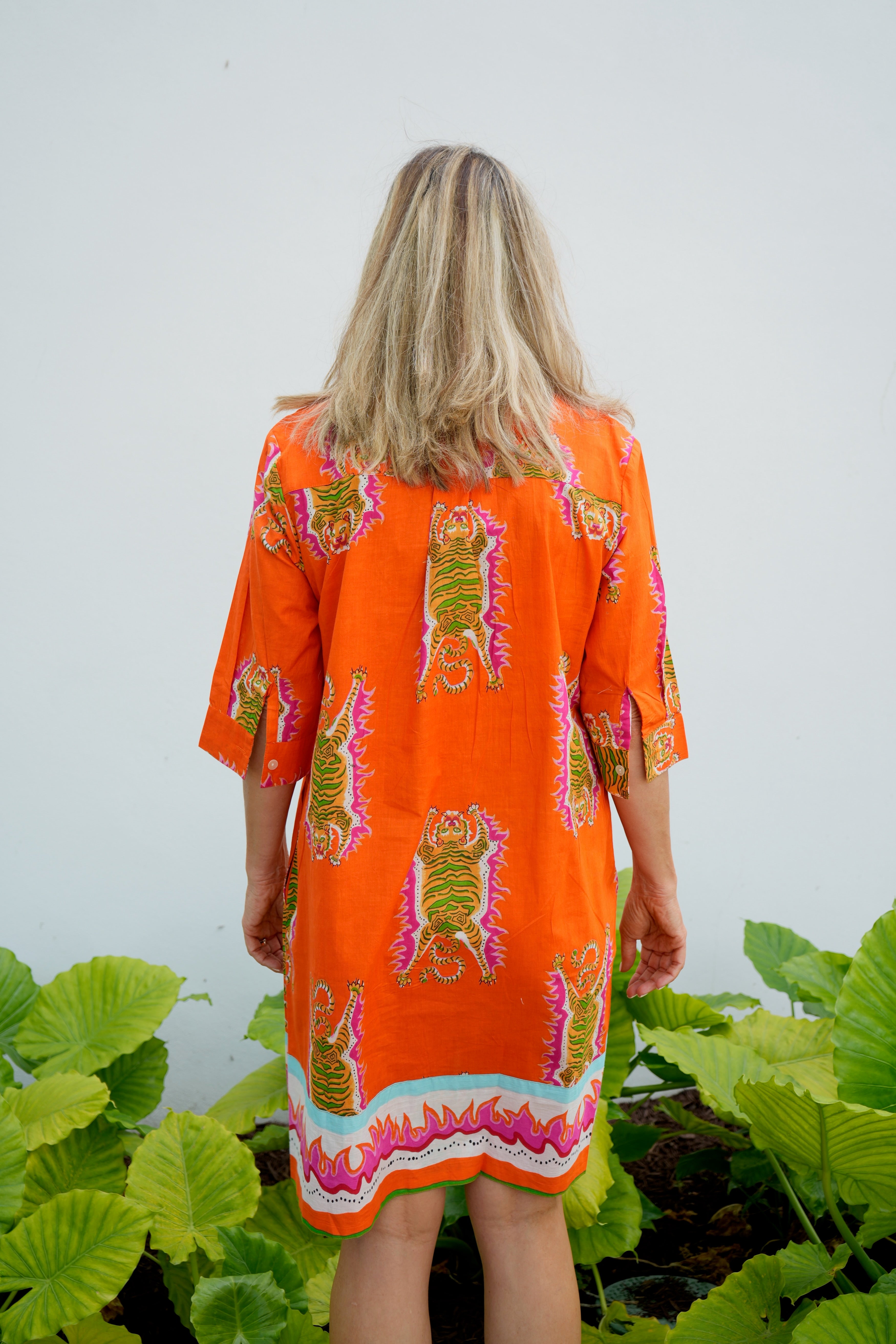 Delray Dress | Tibetan Tiger | Orange