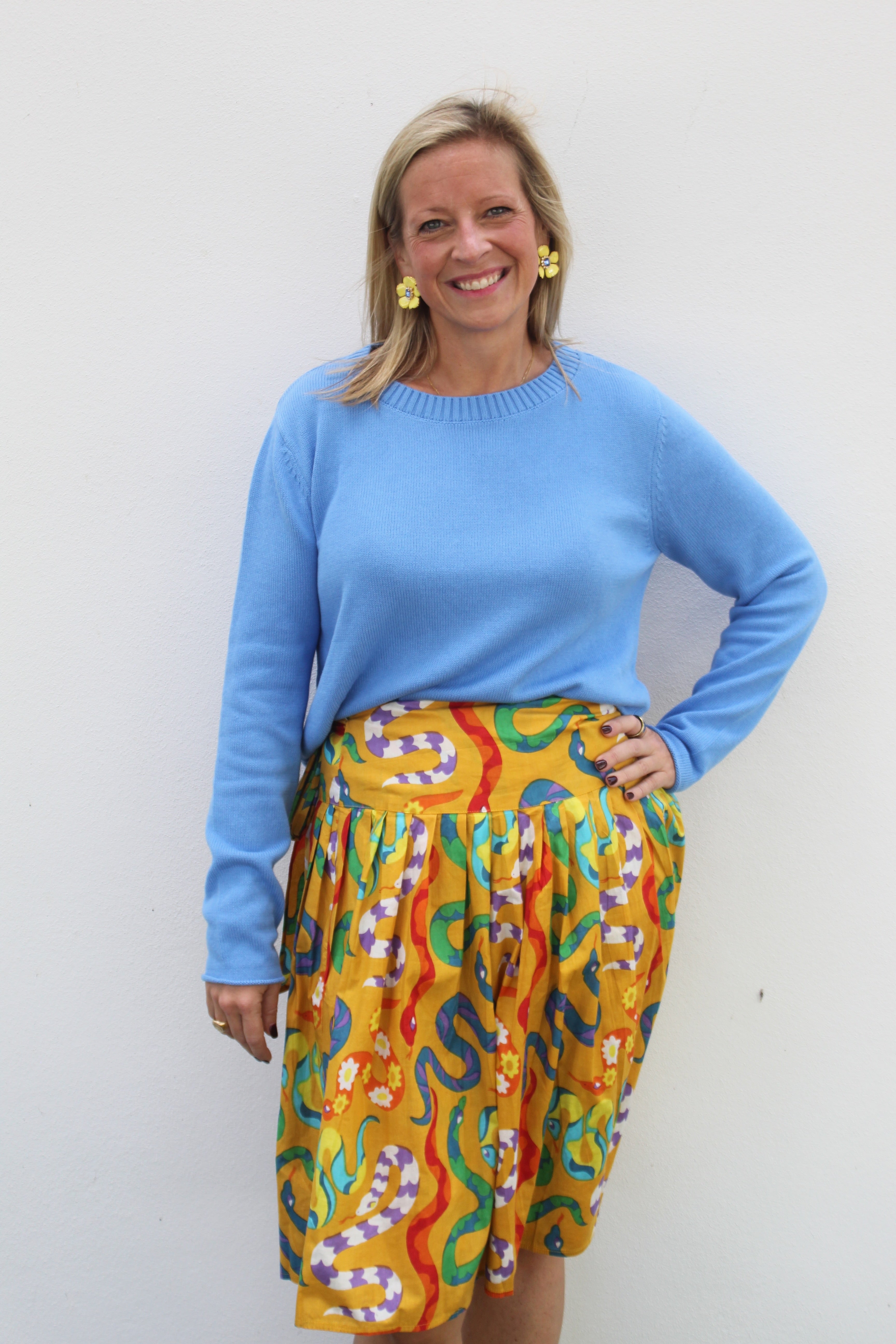 Wrap Skirt Short | Party Snakes | Mustard