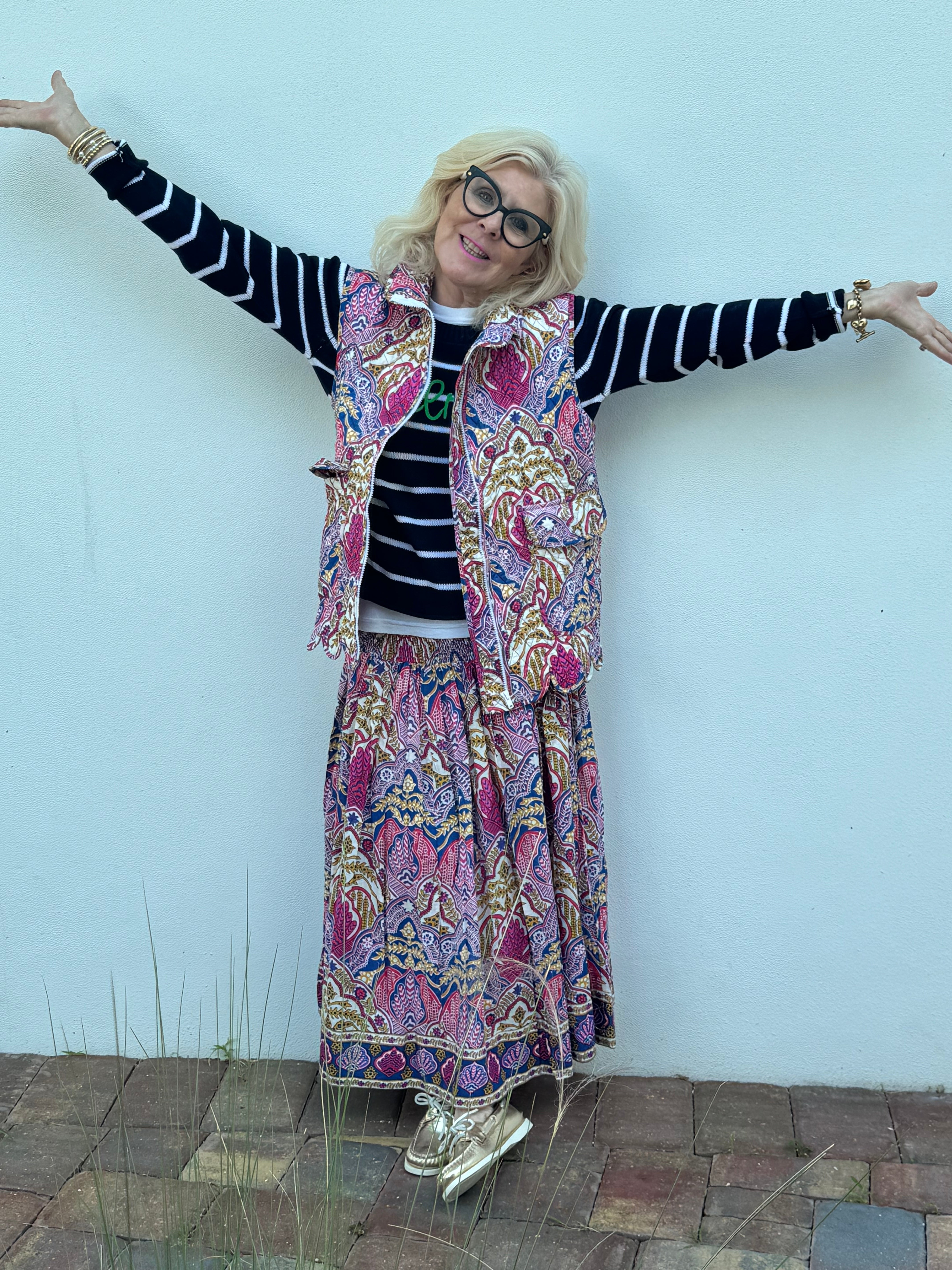 Scalloped Quilted Vest | Boho Medallion | Lavender