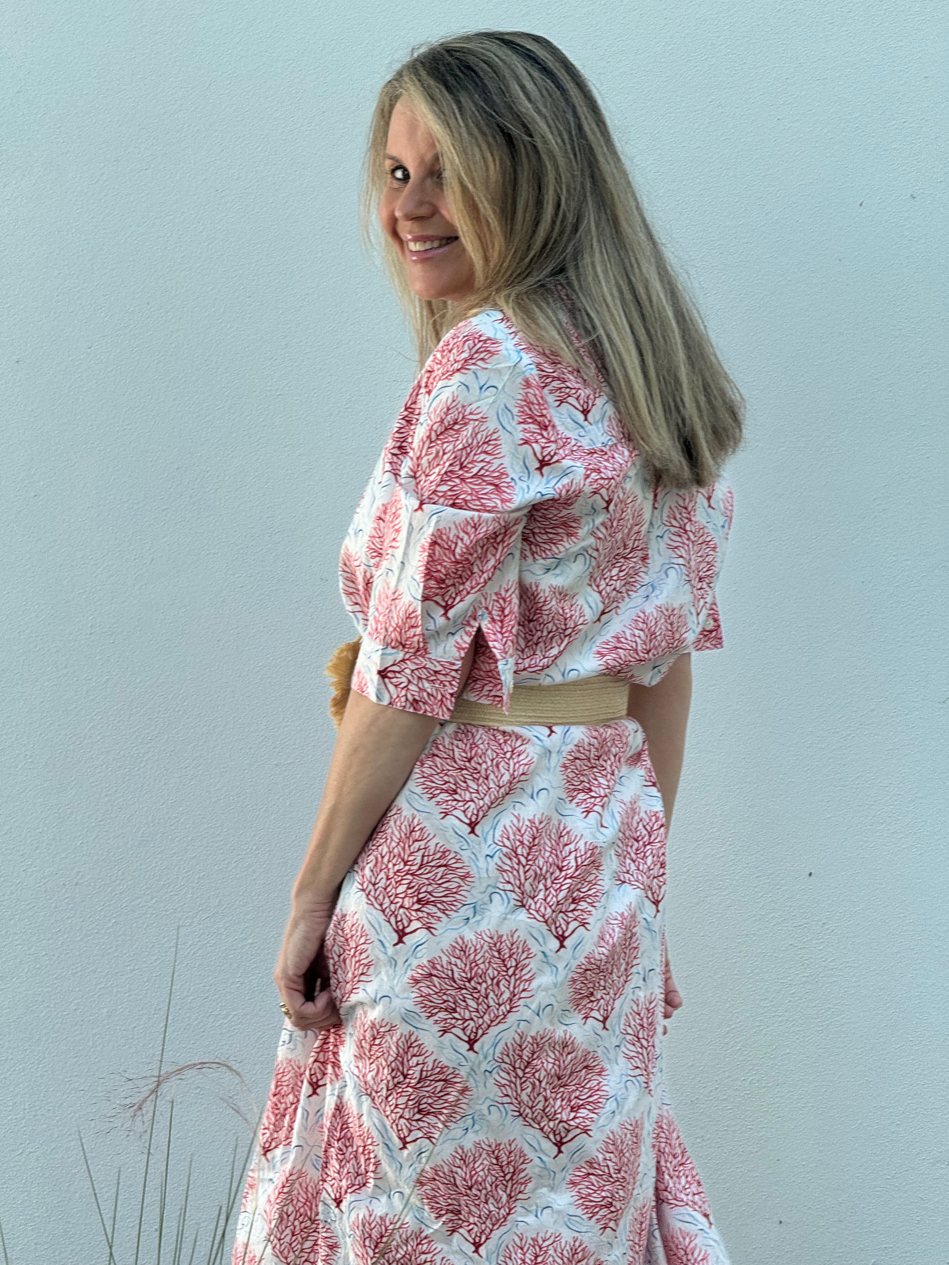 Molly Dress | Coral | Pink