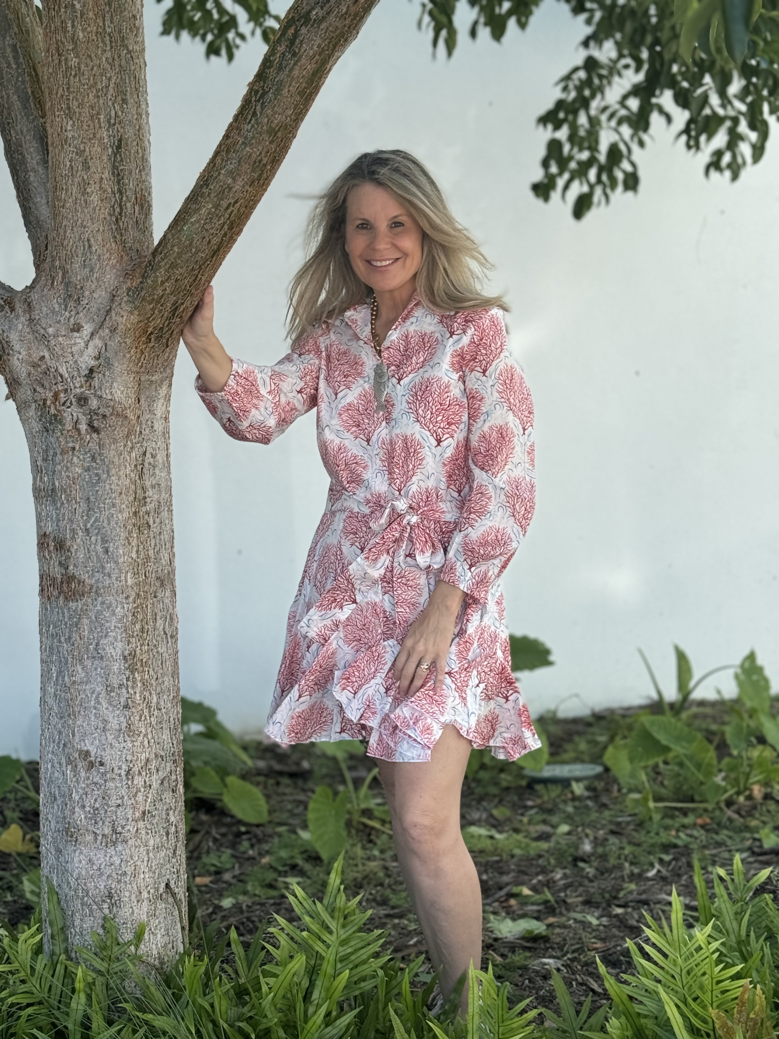 Ivy Dress | Coral | Red