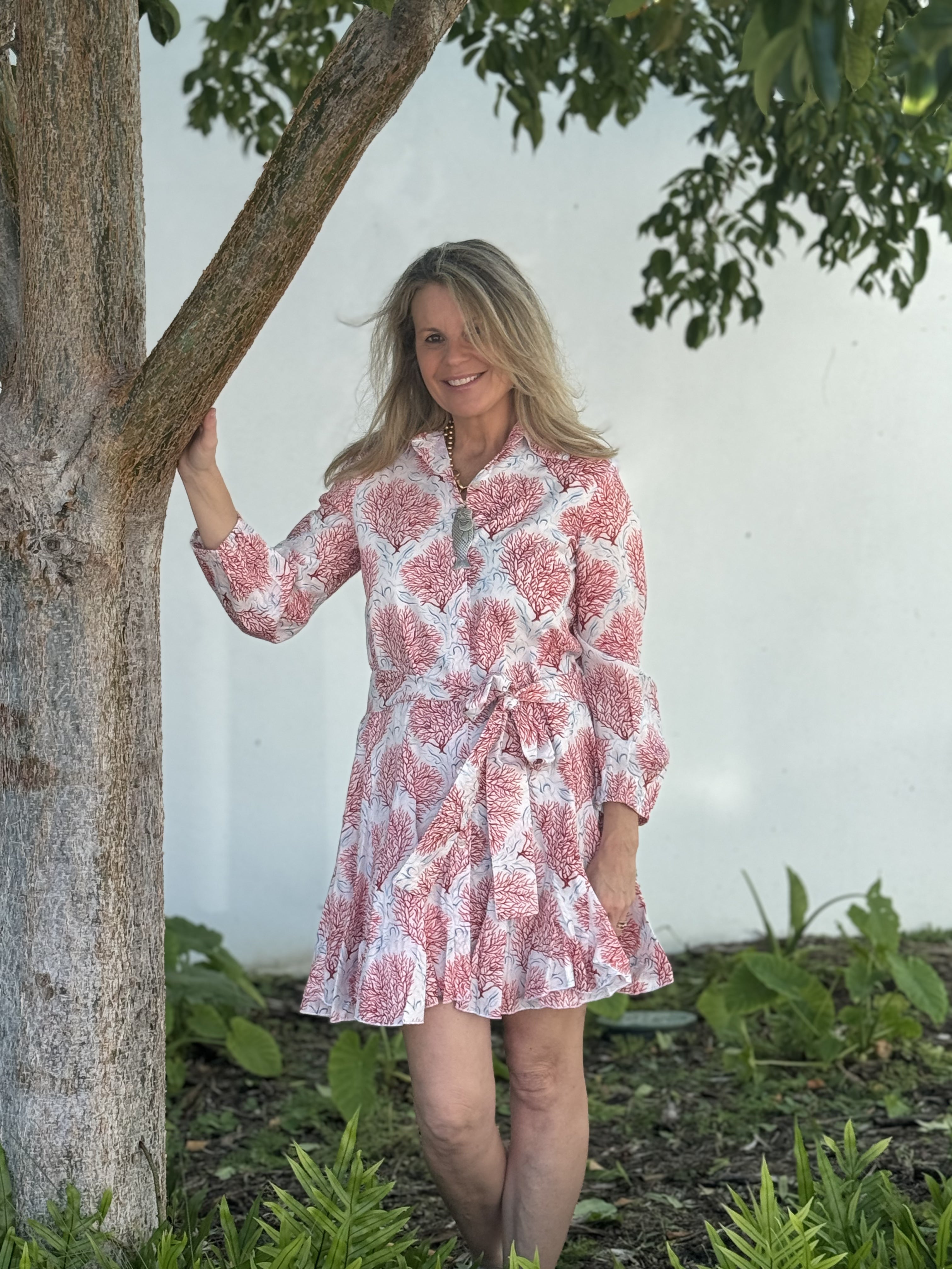 Ivy Dress | Coral | Red
