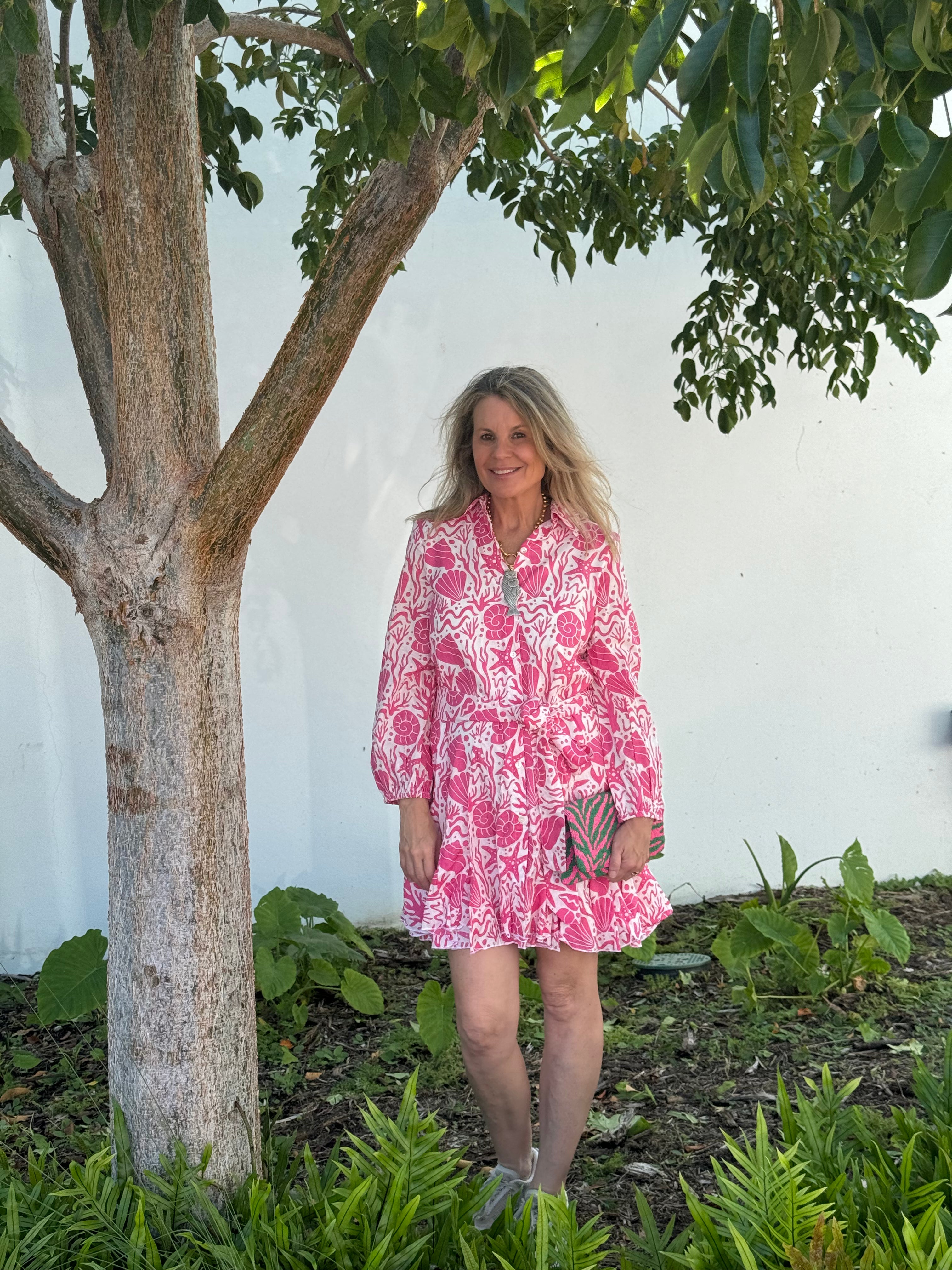 Ivy Dress | Sea Shells | Pink