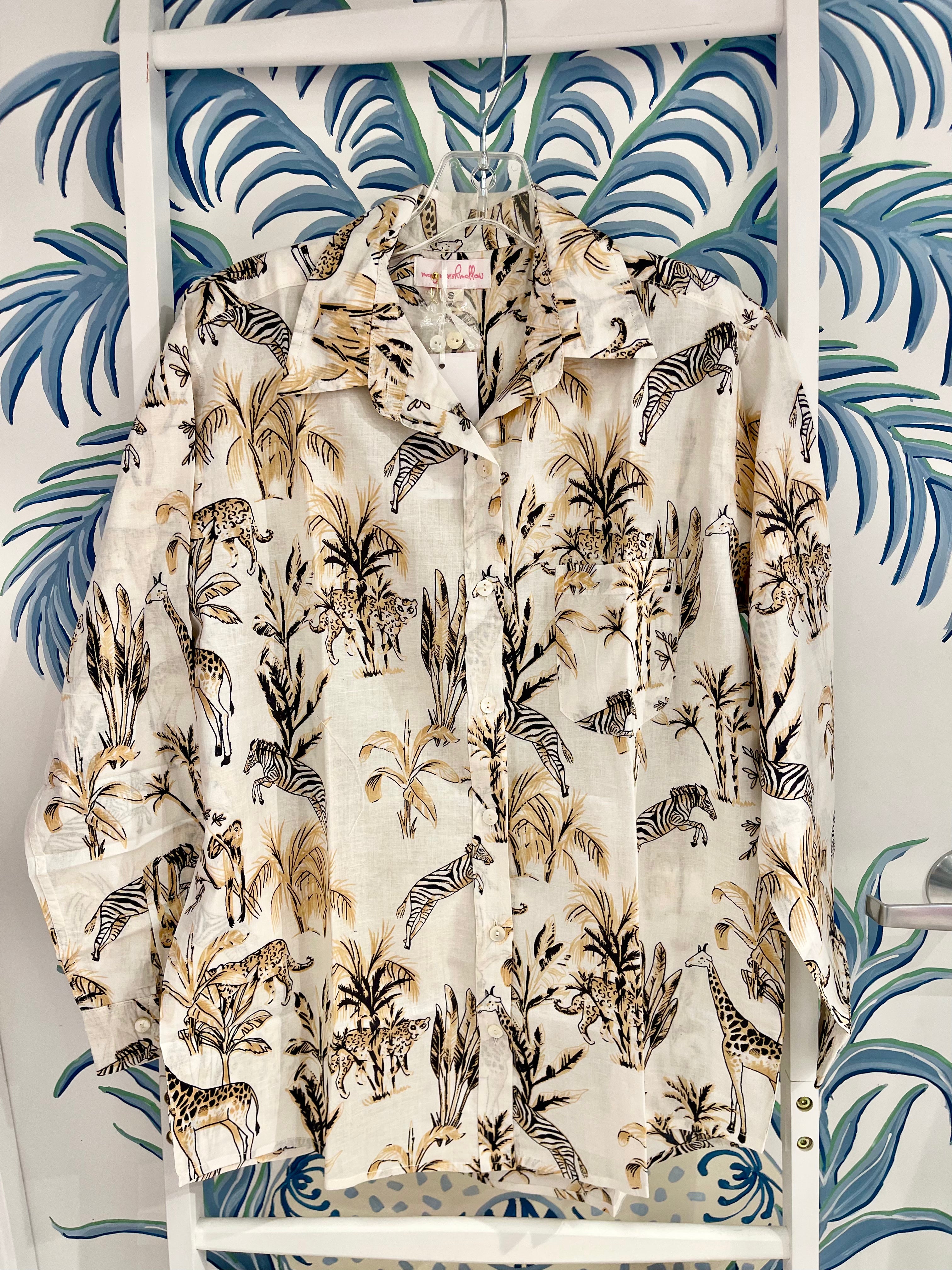 Boyfriend Shirt | Jungle Toile | Various Colors