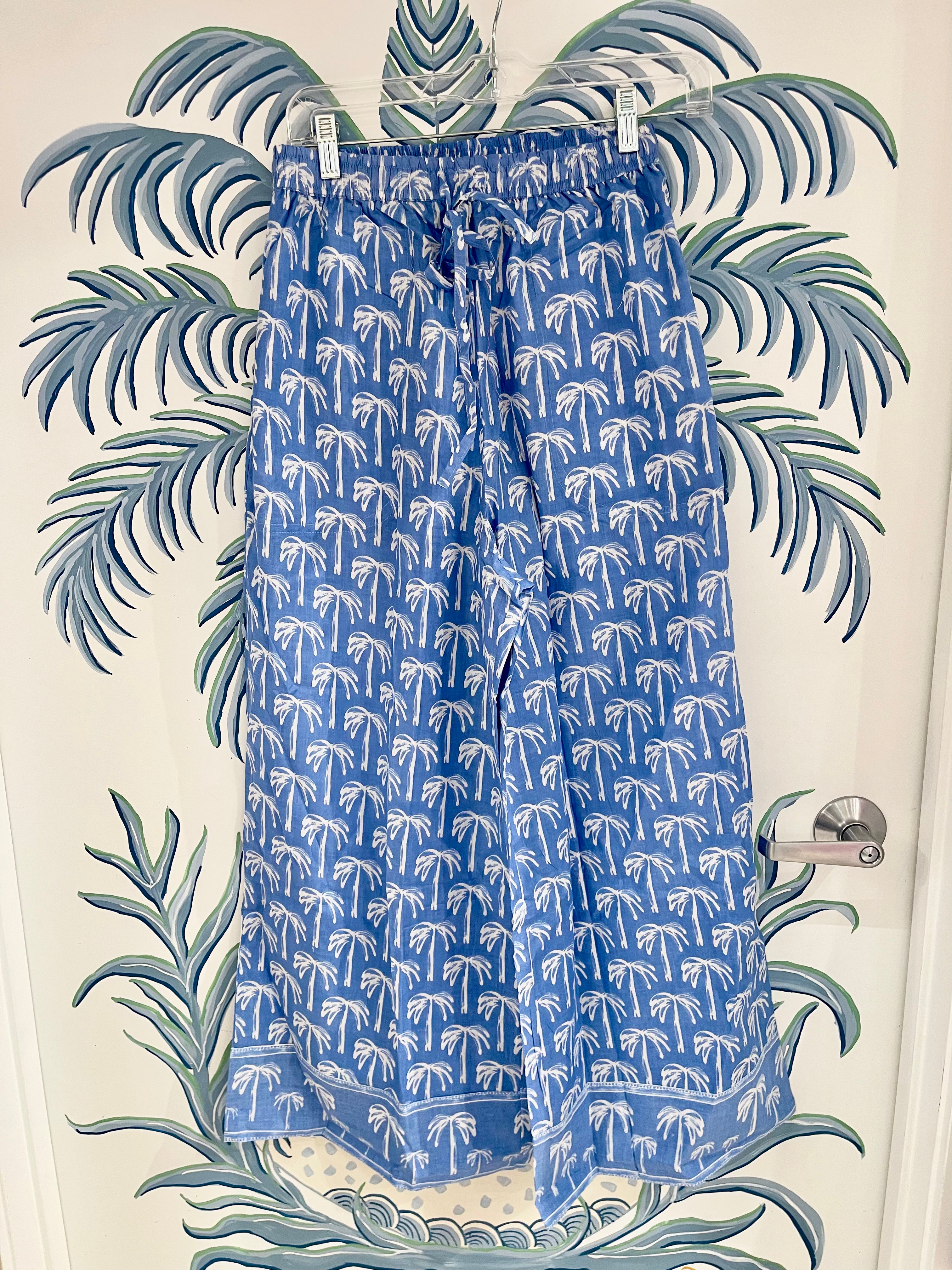 Delray Pant | Little Palms | Periwinkle