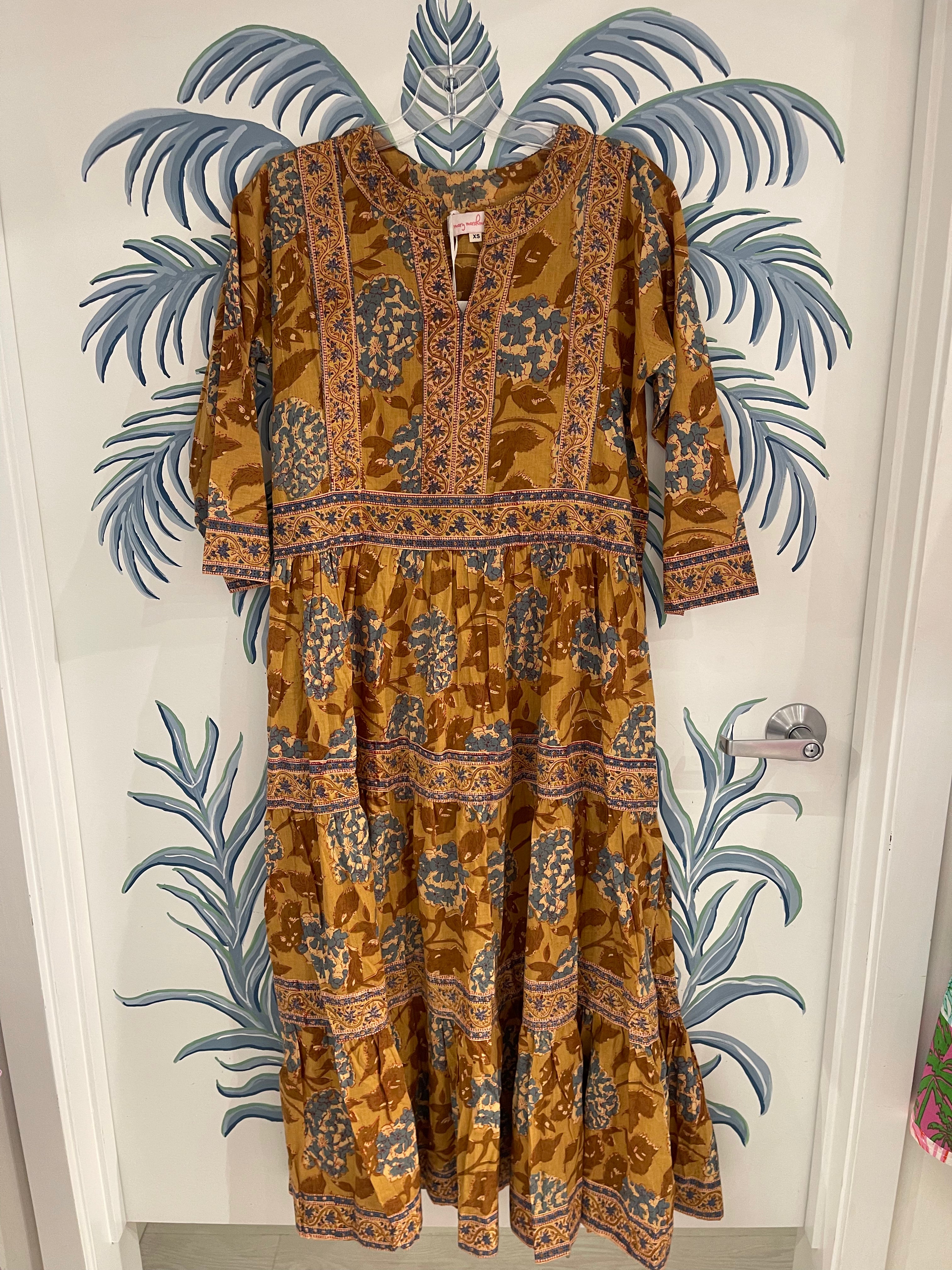 Long Willow Dress | Brown Hydrangea